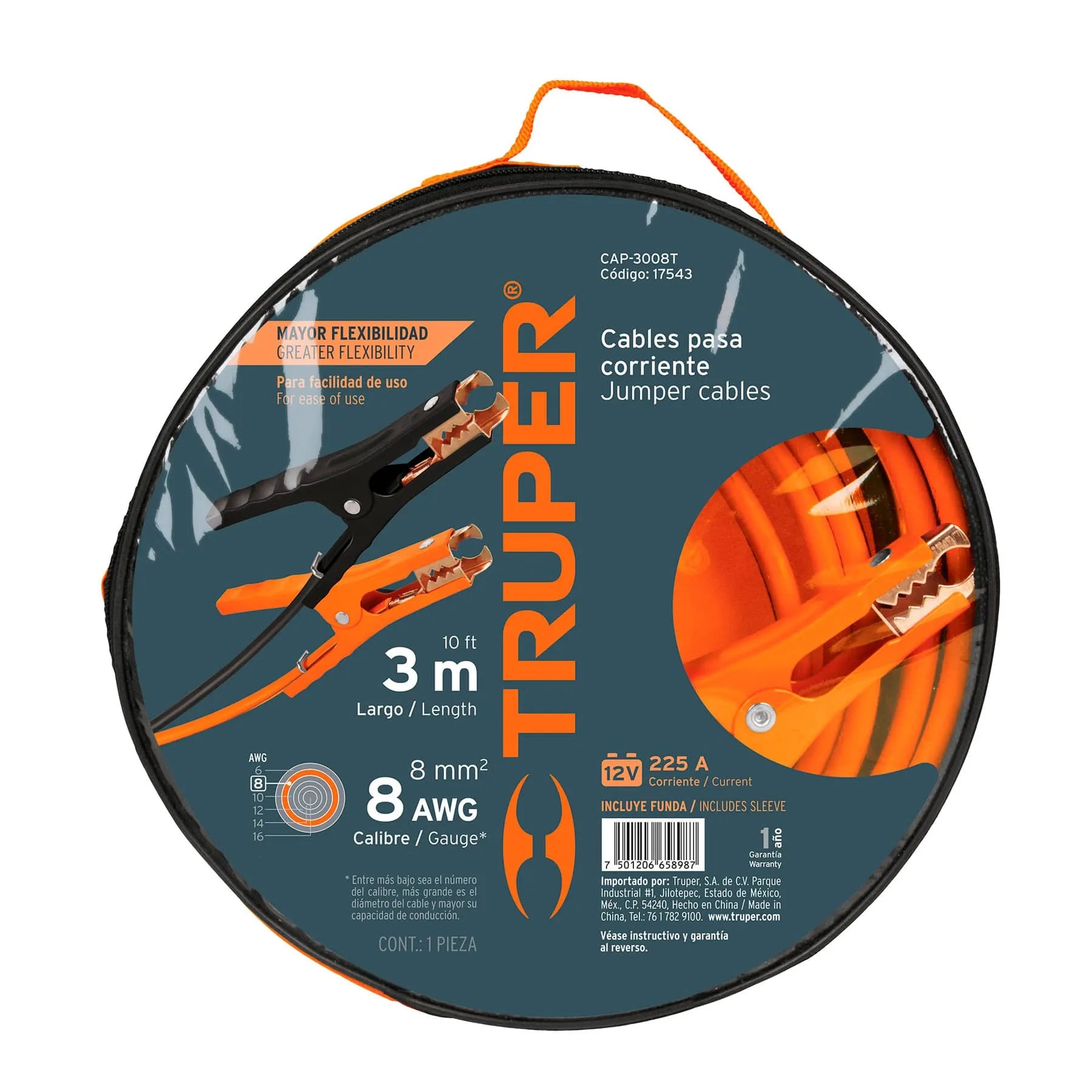 TRUPER CABLE JUMPER 3MTS CAP-3008T 17543