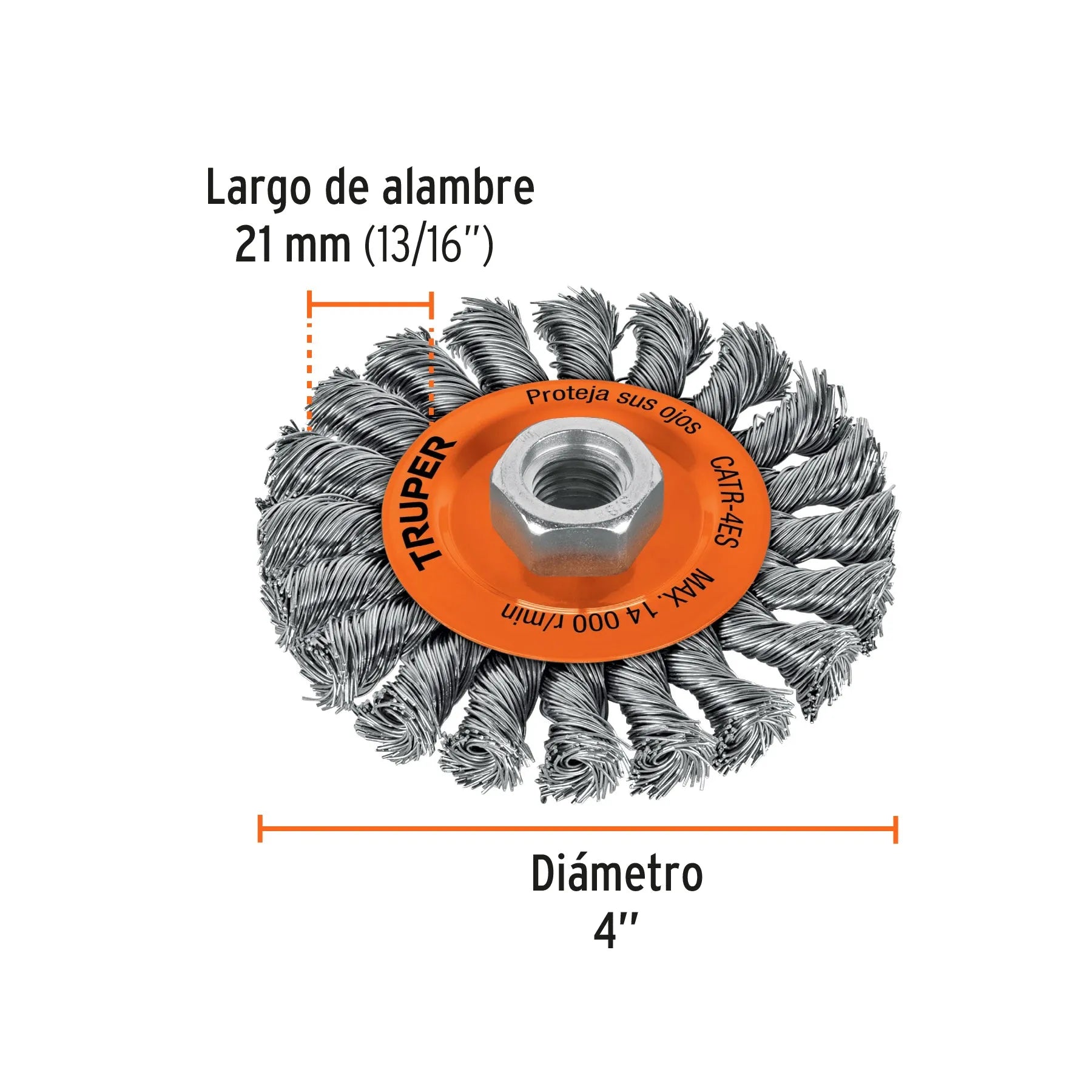 TRUPER DISCO TRENZADO CATR-4ES (17527)
