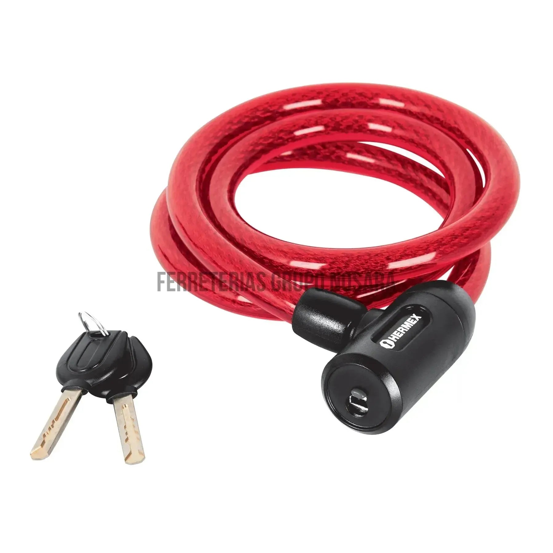 HERMEX CANDADO BICICLETA C/LLAVE 15X1000-