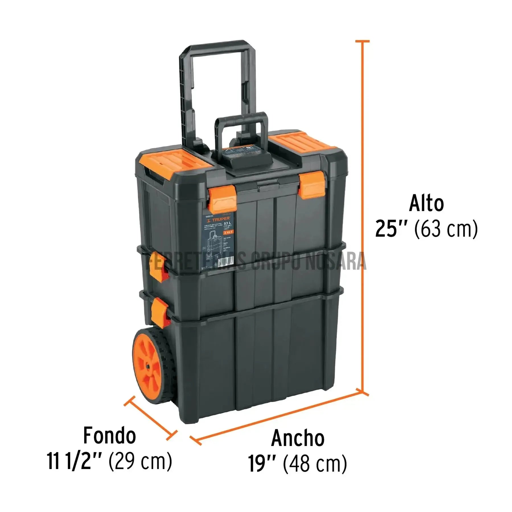 TRUPER CAJA HERRAMIENTAS 3EN1 102644-