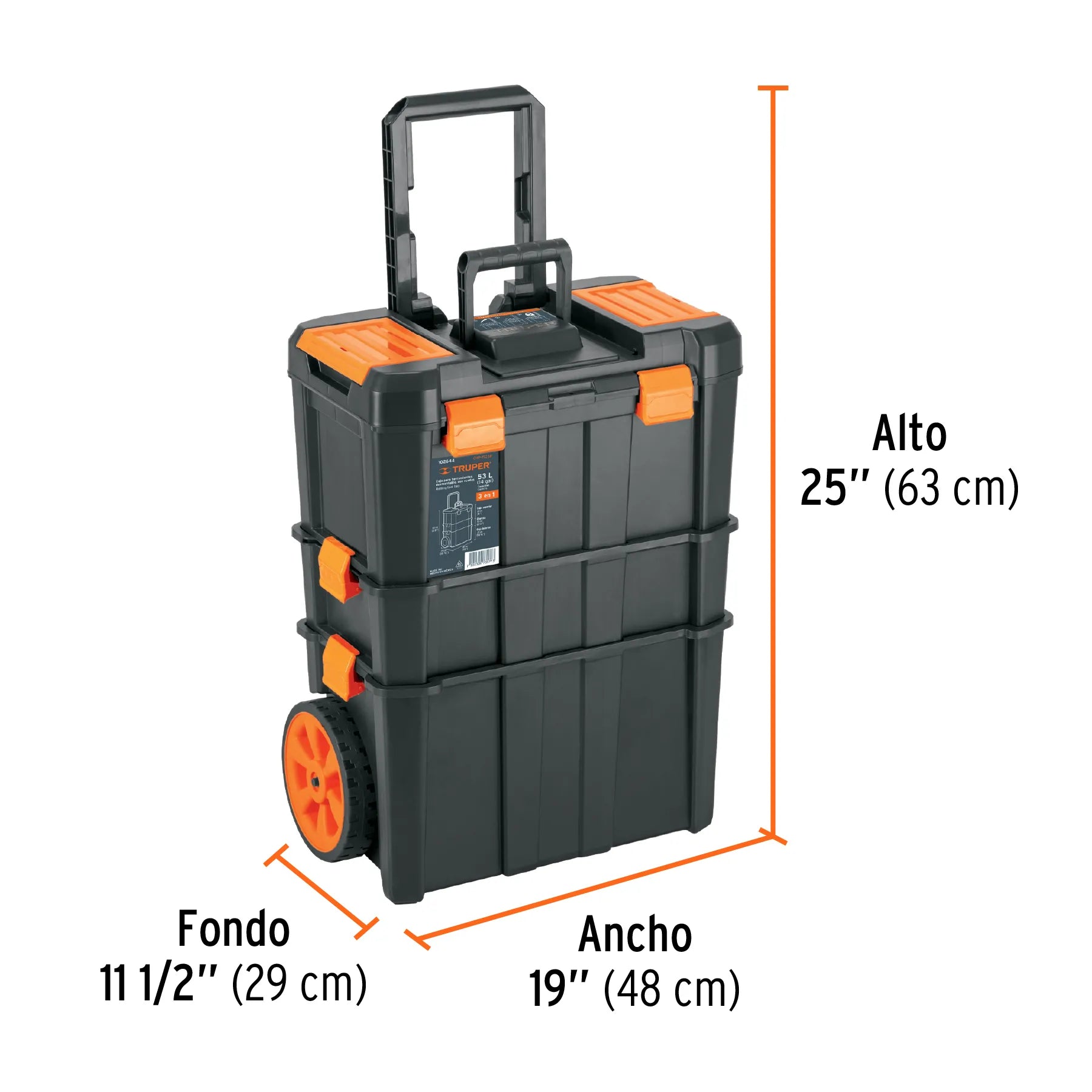 TRUPER CAJA HERRAMIENTAS 3EN1 102644