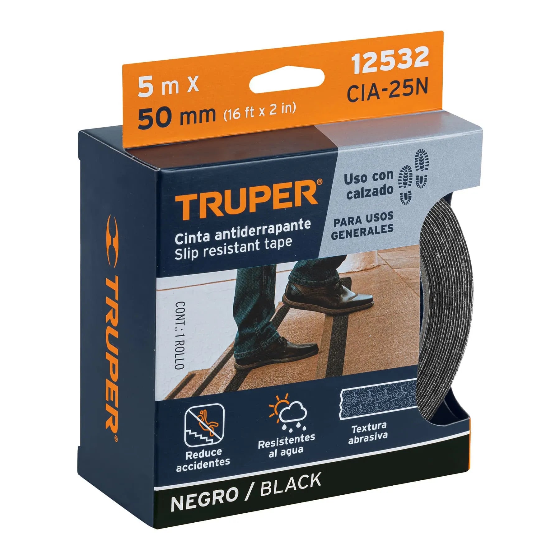 TRUPER CINTA ANTIDES NEGRA 2' 5M 12532