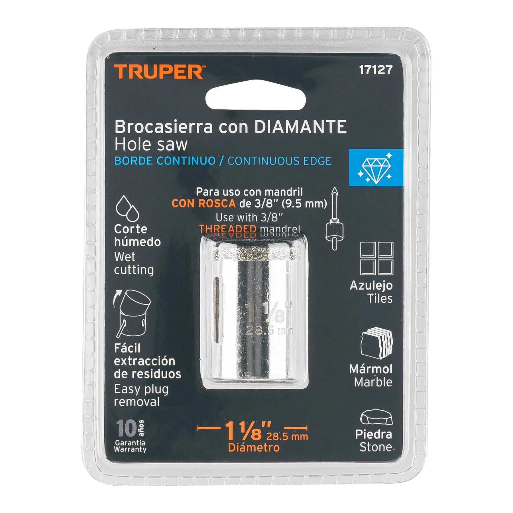 TRUPER BROCA SIER P/AZULEJO 1.1/8" 17127