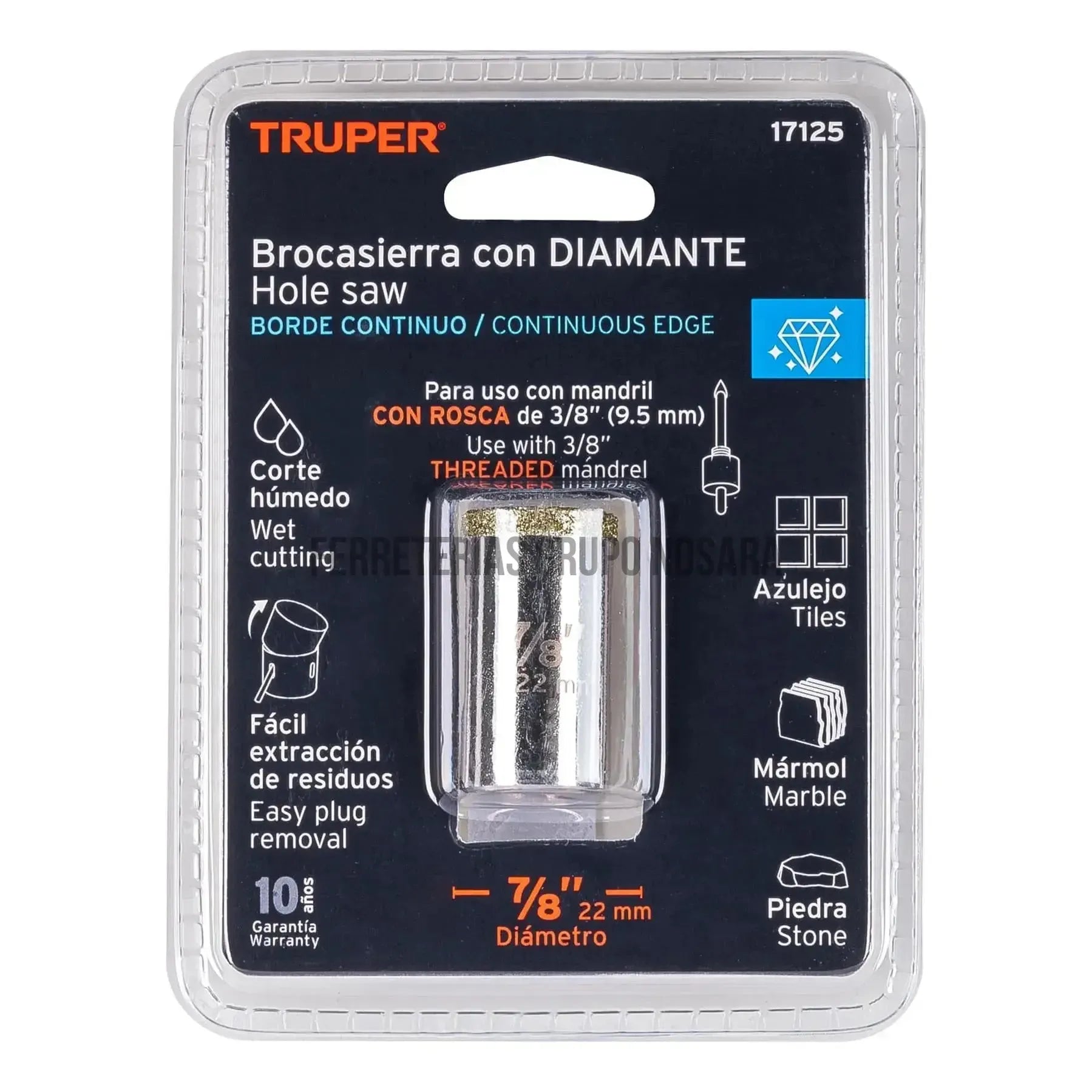 TRUPER BROCA SIER P/AZULEJO 7/8" 17125-