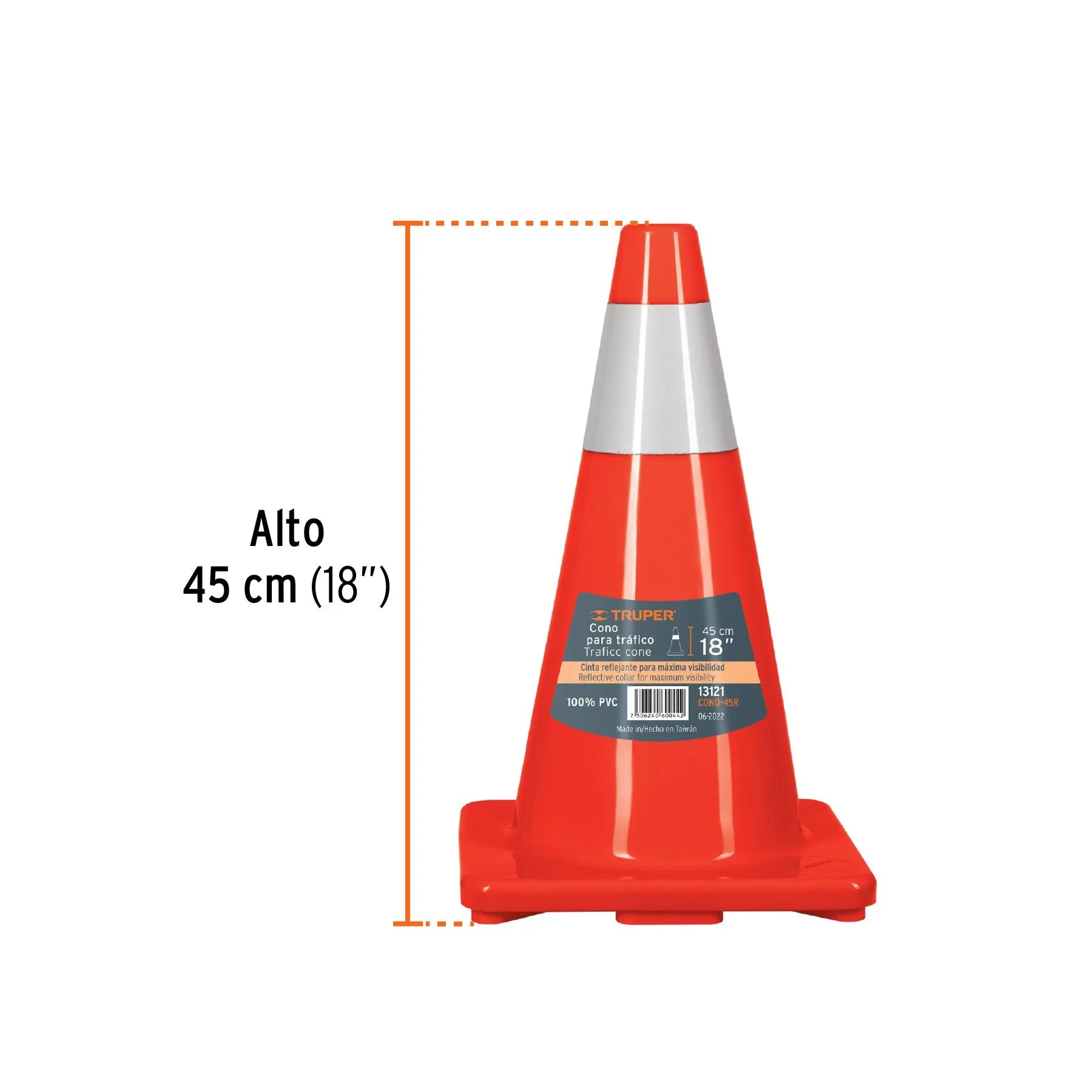 TRUPER CONO DE SEGUR C/REFLEC 45CM 13121