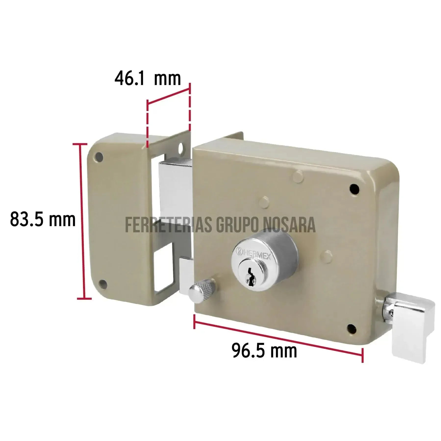 HERMEX LLAVIN DBL PASO IZQCS-75IBP 27048-