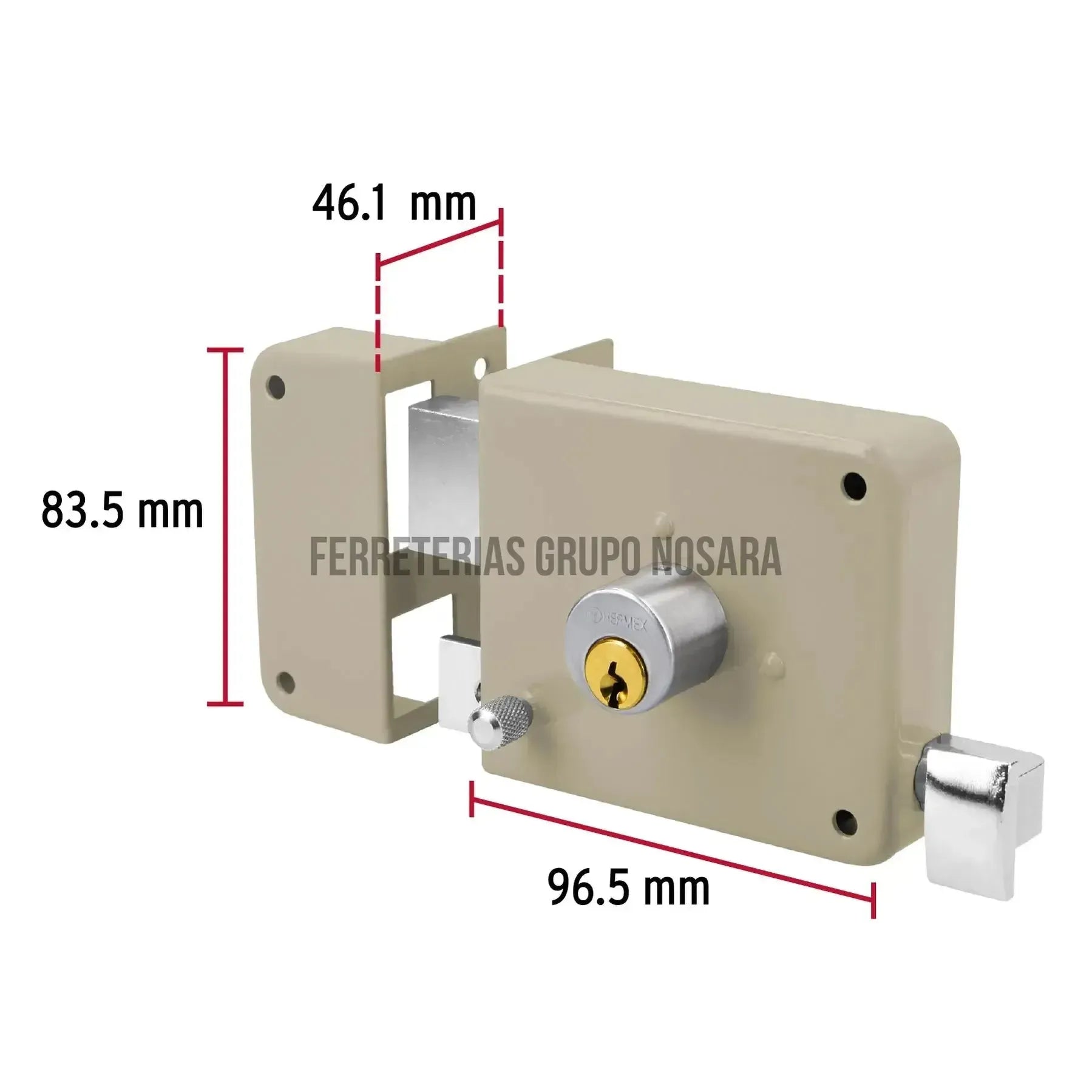 HERMEX LLAVIN DOBLE PASO IZQ FACIL 43575-