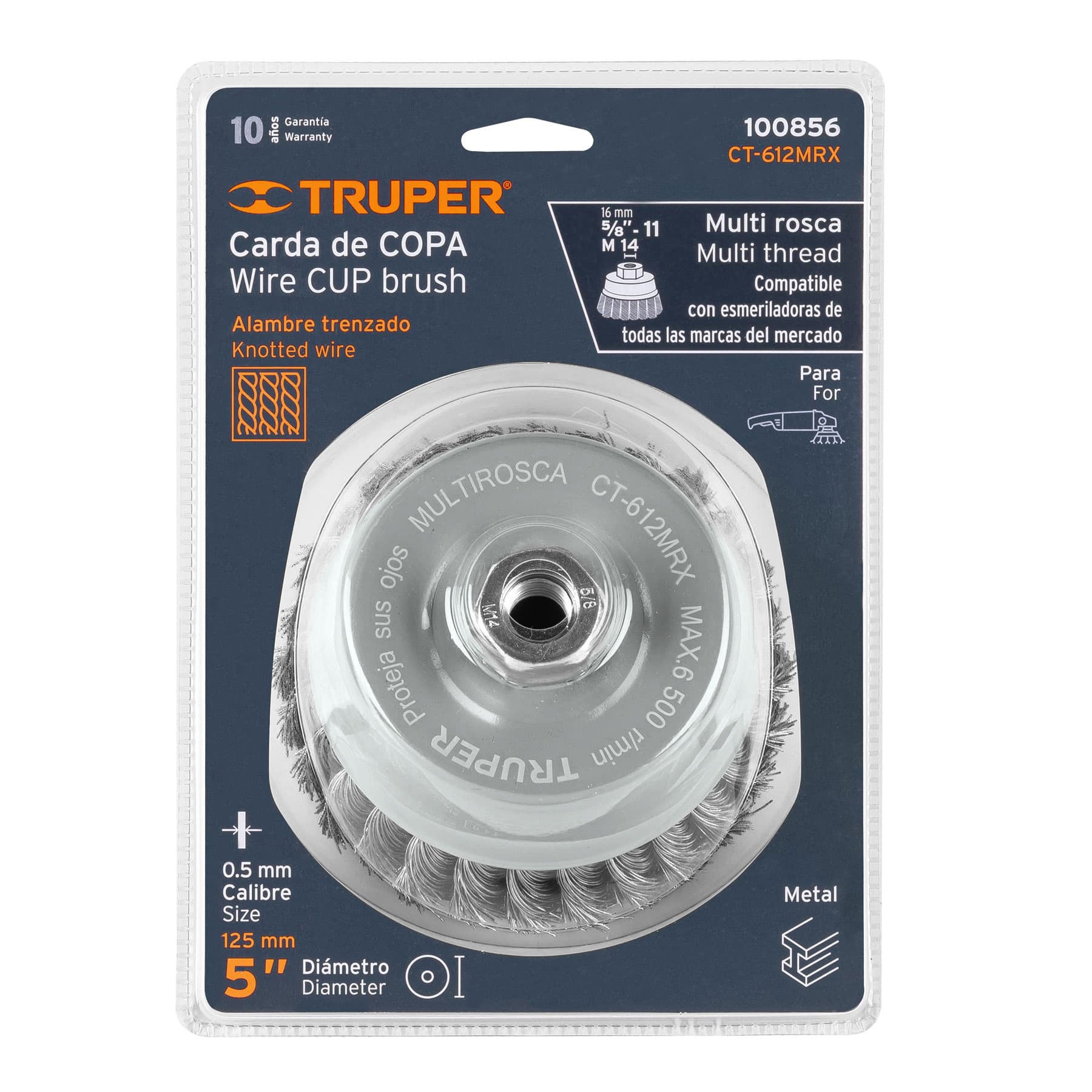 TRUPER FINE TRAIN CUP BRUSH 5" 100856