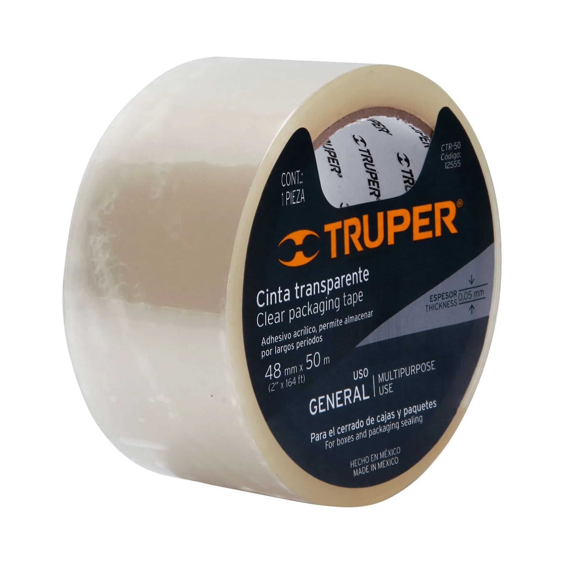 TRUPER CINTA DE EMPAQUE TRANSP 50M 12555