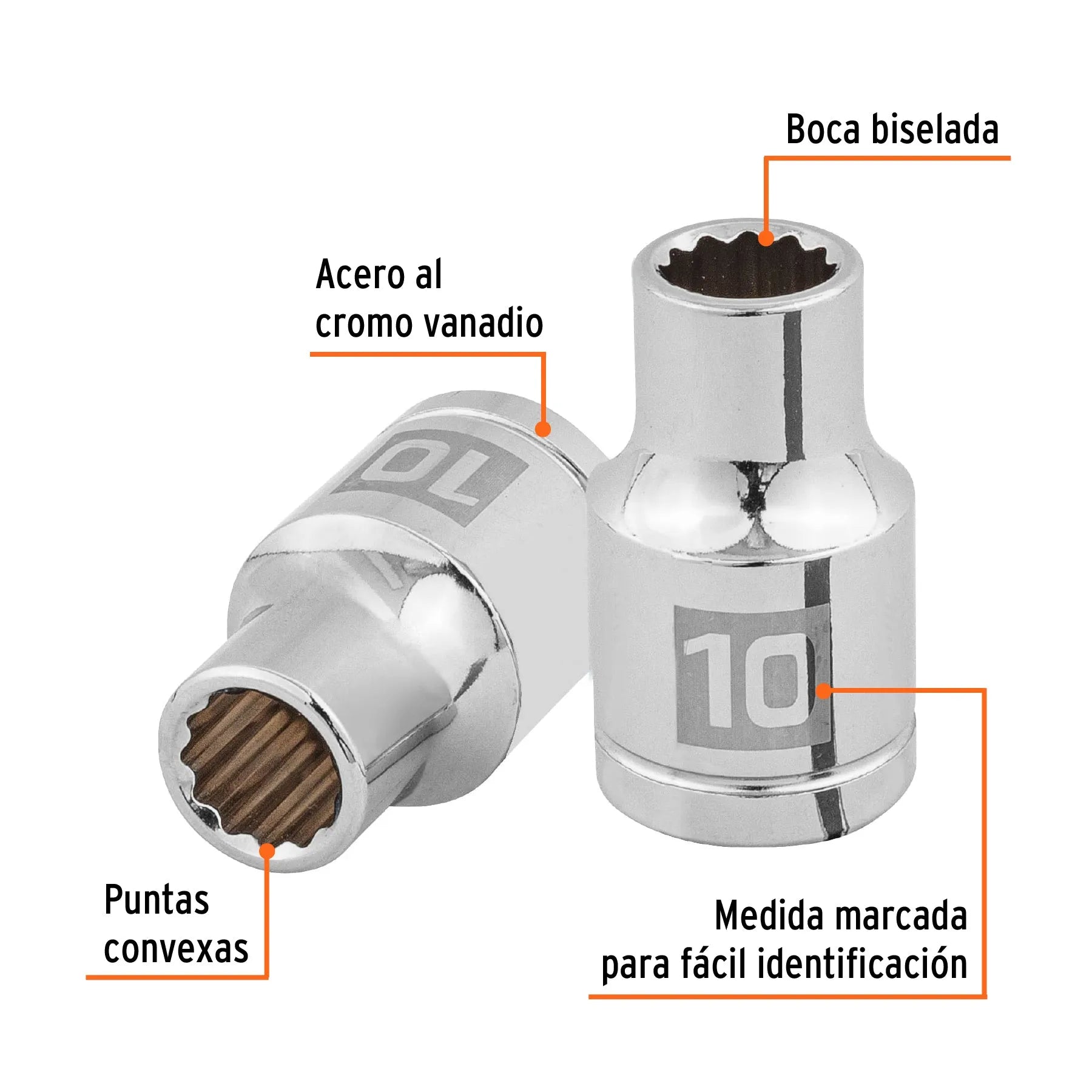 TRUPER CUBO ESTRIADO 10MM ESP 1/2 13524