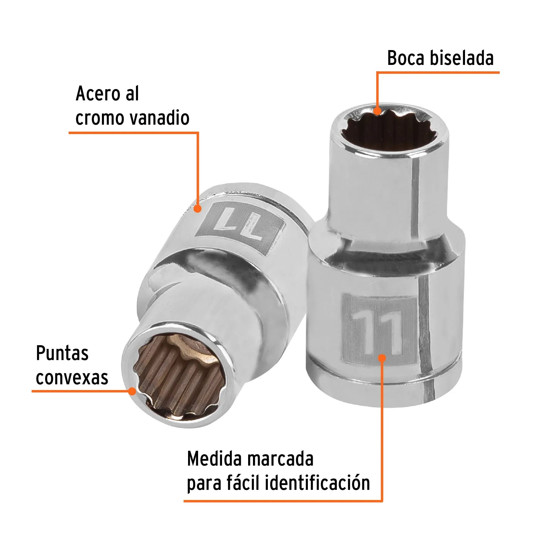 TRUPER CUBO ESTRIADO 11MM ESP 1/2 13525