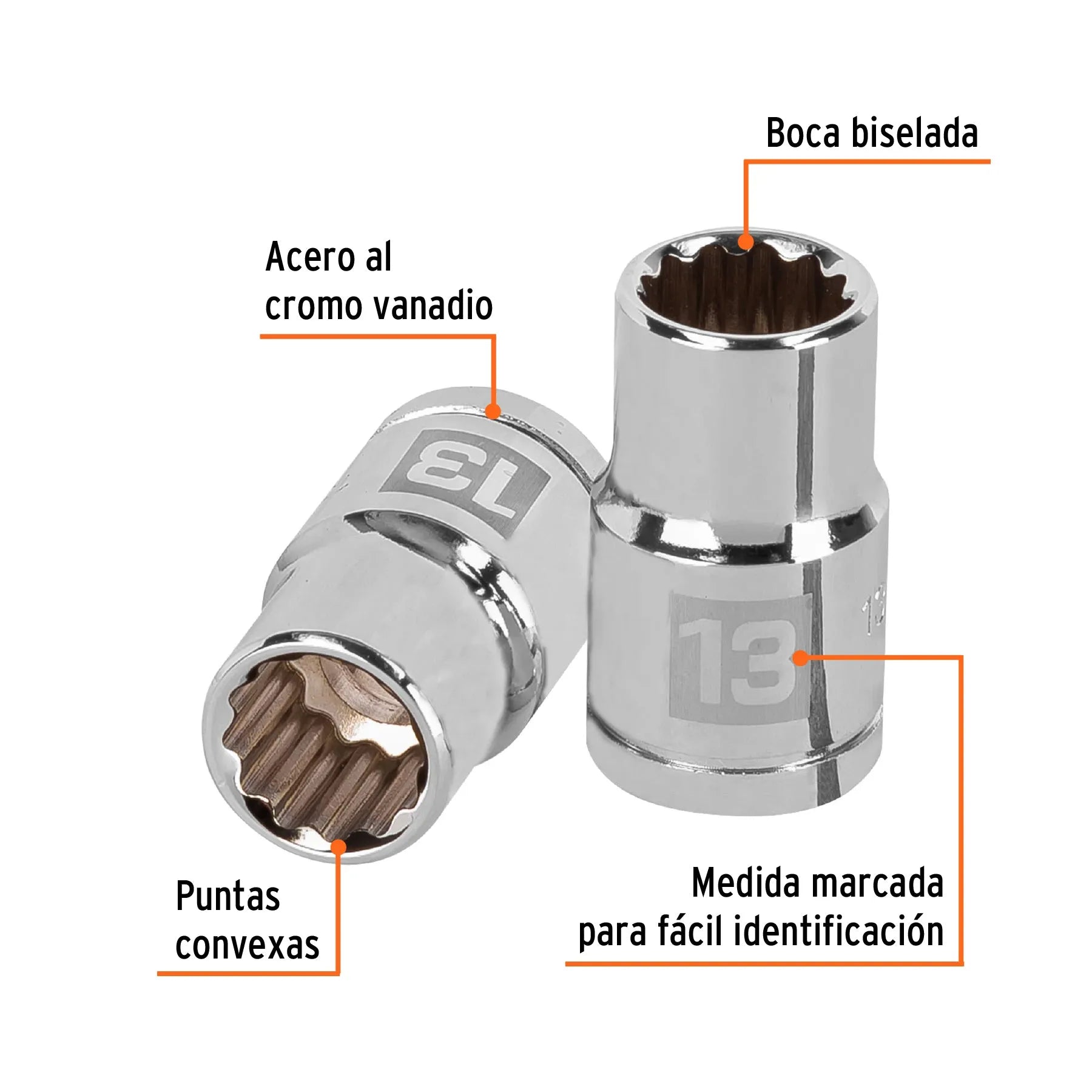 TRUPER CUBO ESTRIADO 13MM ESP 1/2 13527