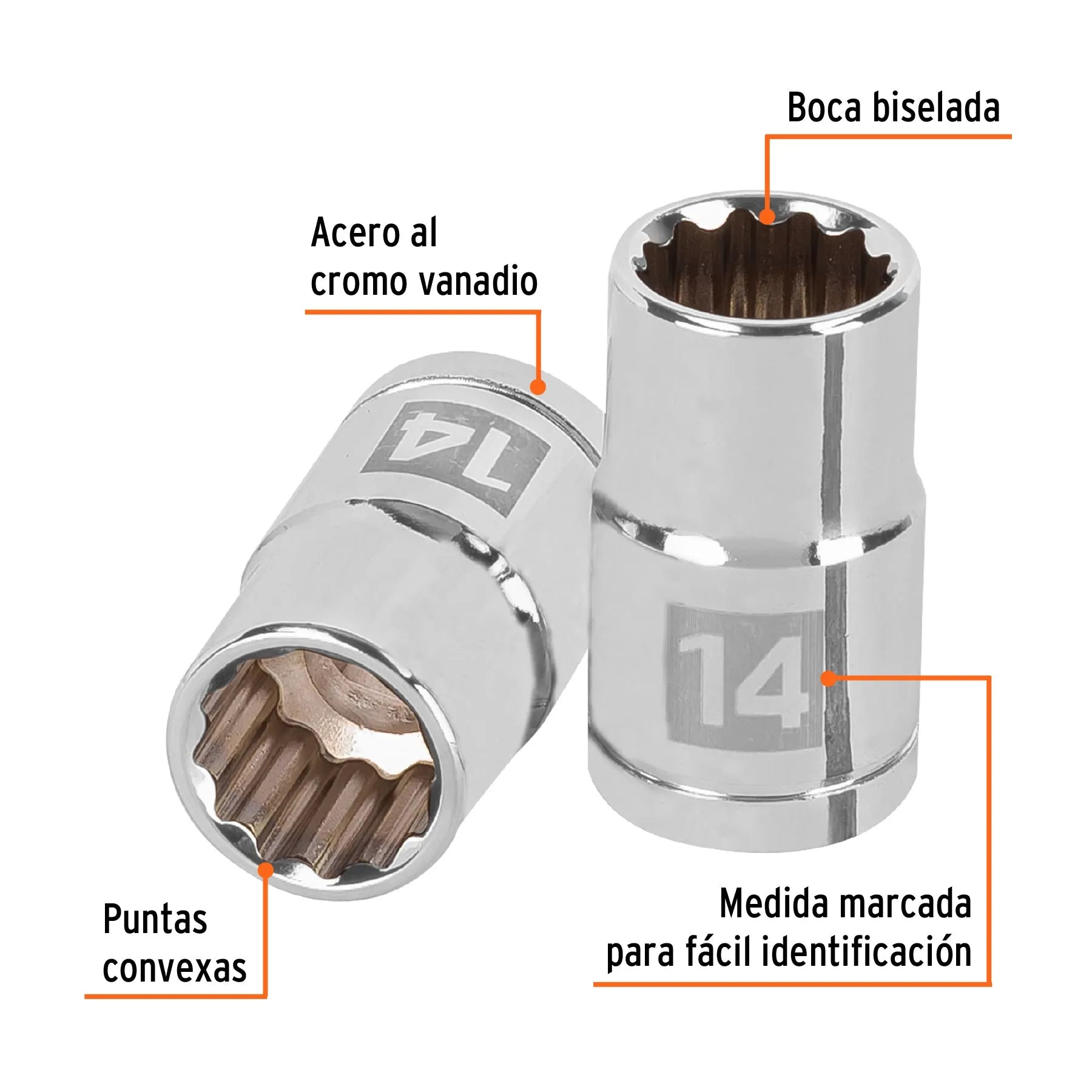 TRUPER CUBO ESTRIADO 14MM ESP 1/2 13528