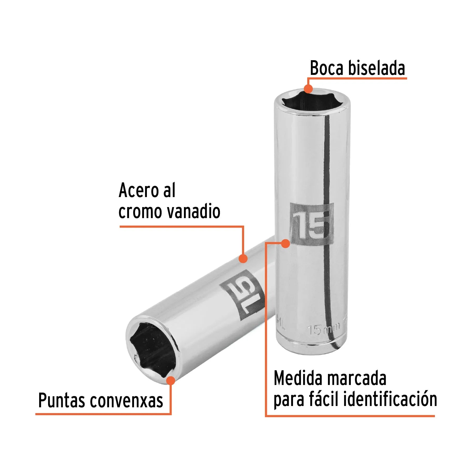 TRUPER CUBO LARGO 15MM ESP 1/2 13355