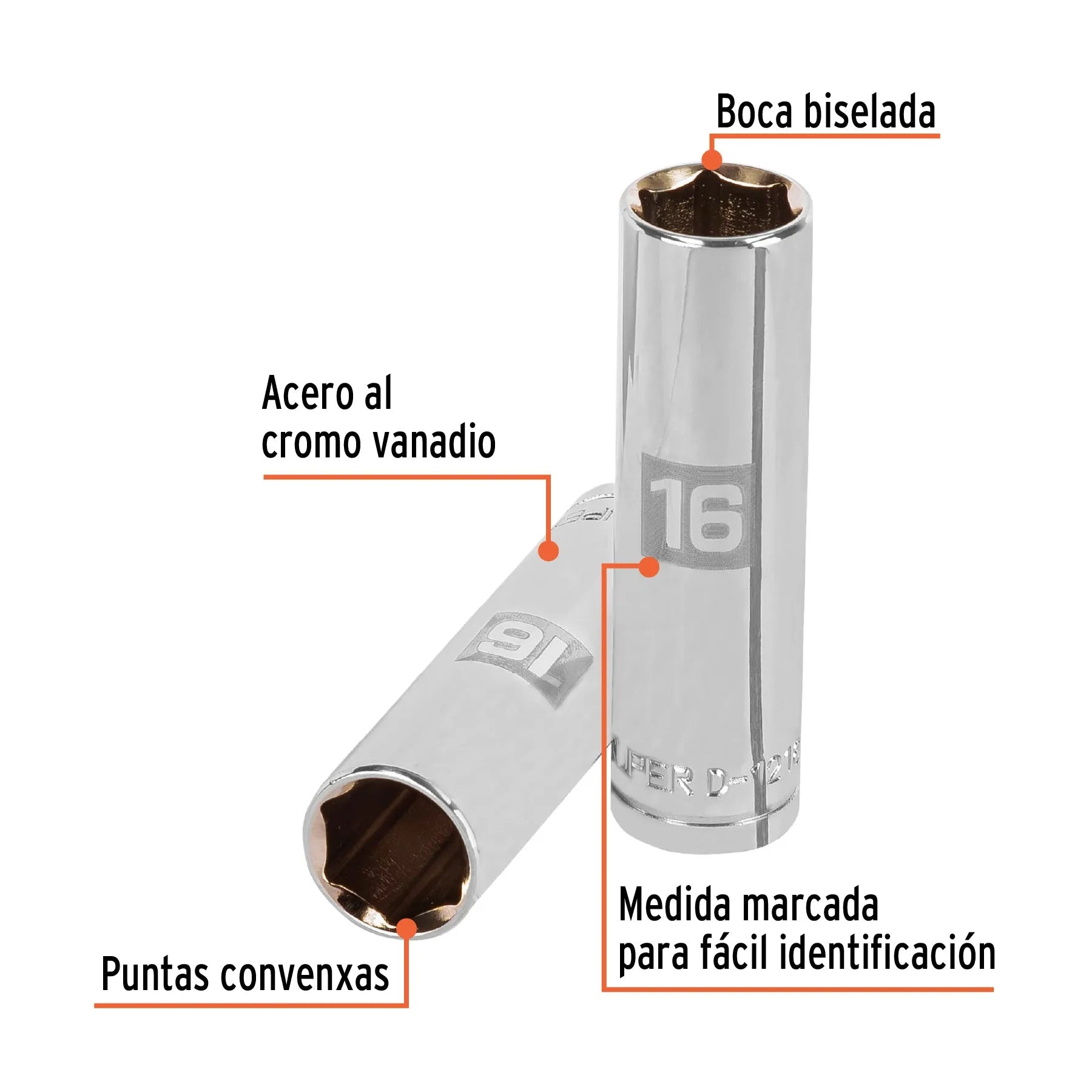 TRUPER CUBO LARGO 16MM ESP 1/2 13356
