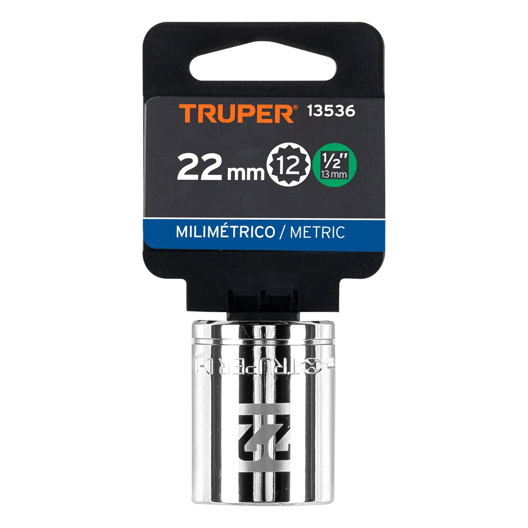 TRUPER CUBO ESTRIADO 22MM ESP 1/2 13536