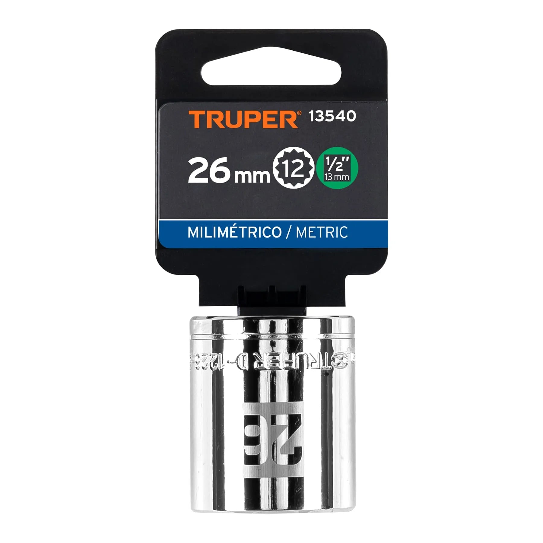 TRUPER CUBO ESTRIADO 26MM ESP 1/2 13540