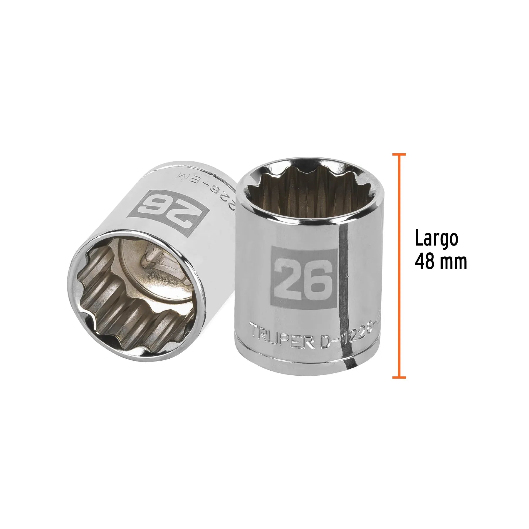 TRUPER CUBO ESTRIADO 26MM ESP 1/2 13540