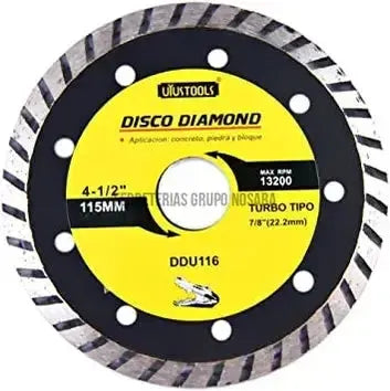 UYUSTOOLS DISCO DIAM TURBO 4.1/2" DDU116-