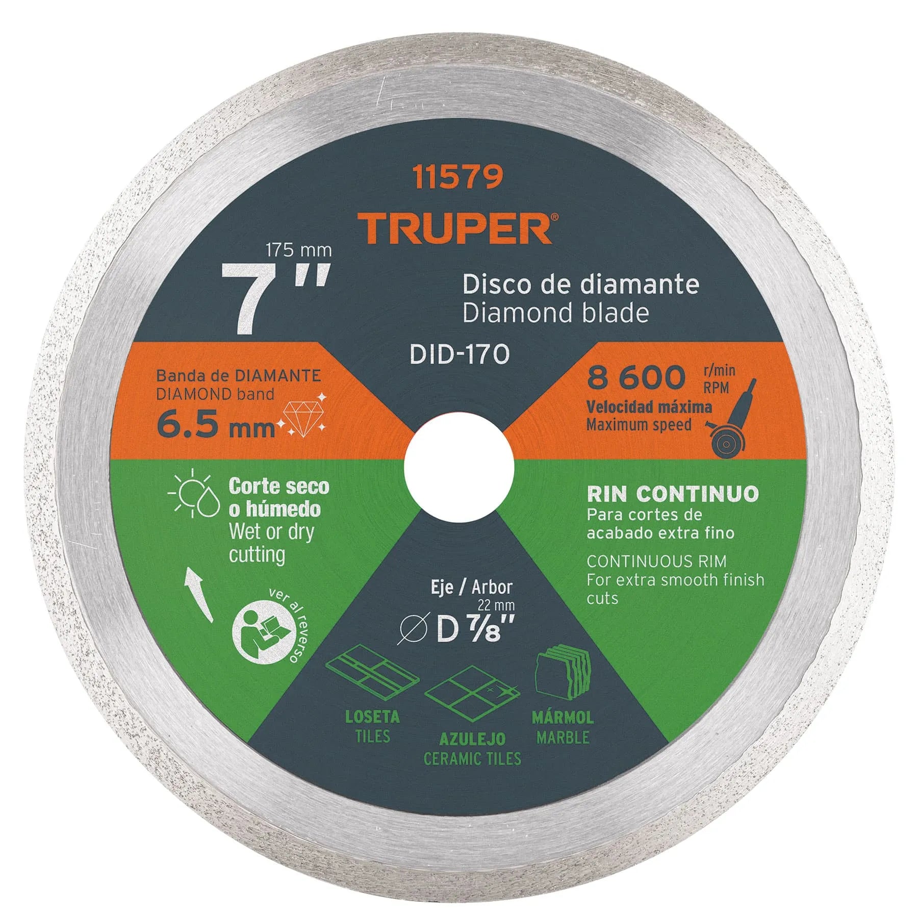 TRUPER DISCO DIAMANTE CONTINUO 7" 11579