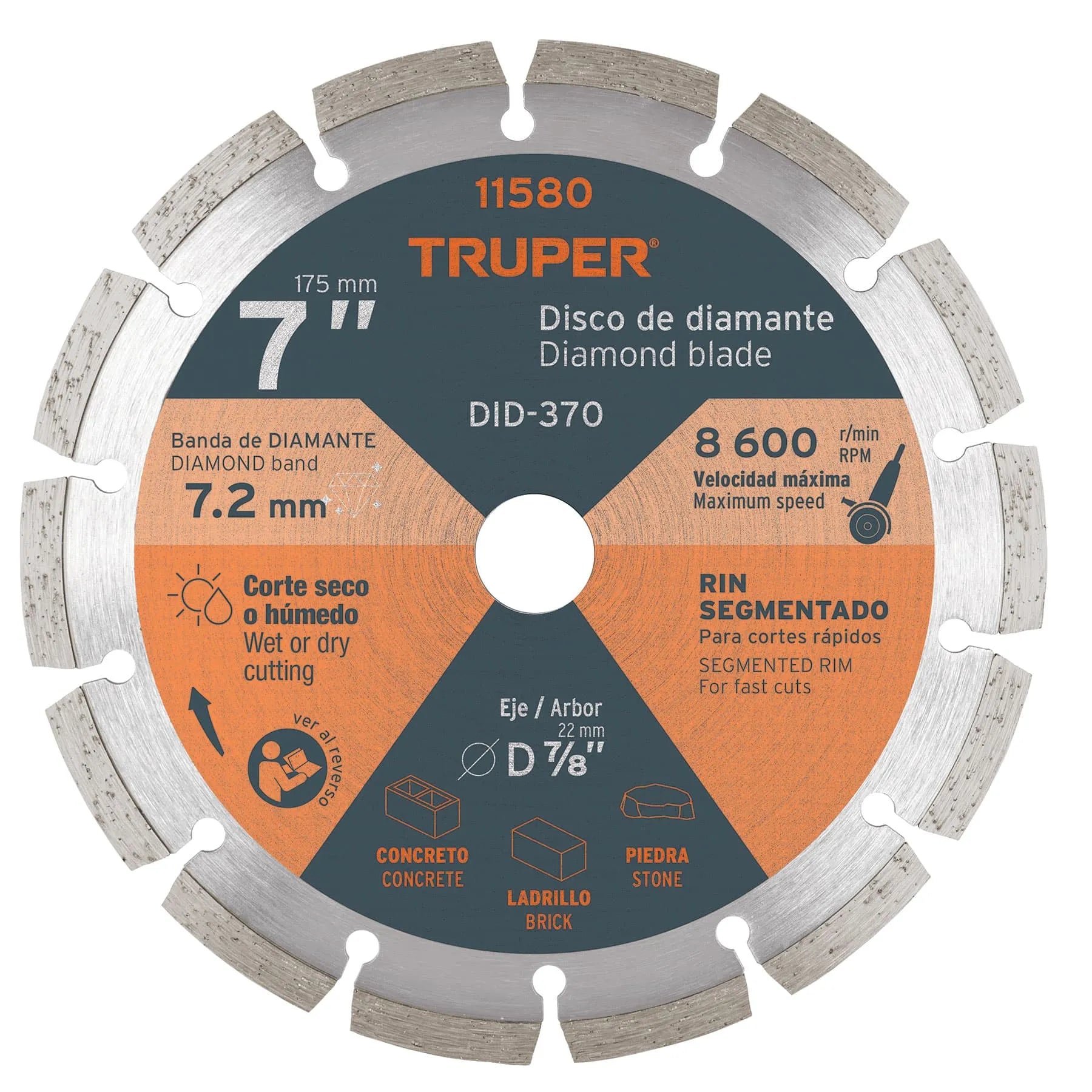 TRUPER DISCO DIAMANT SEGMENTADO 7" 11580