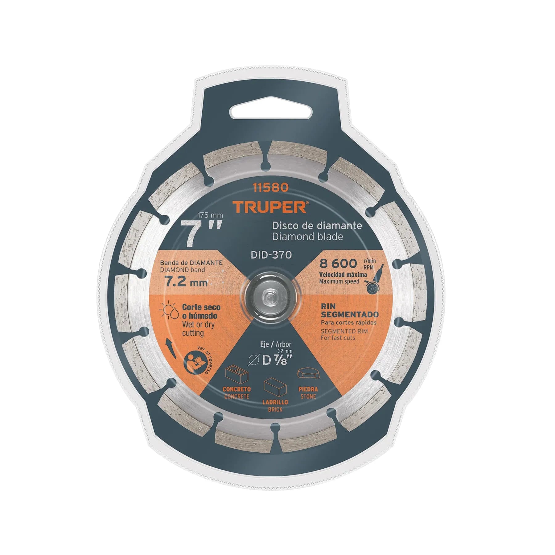 TRUPER DISCO DIAMANT SEGMENTADO 7" 11580