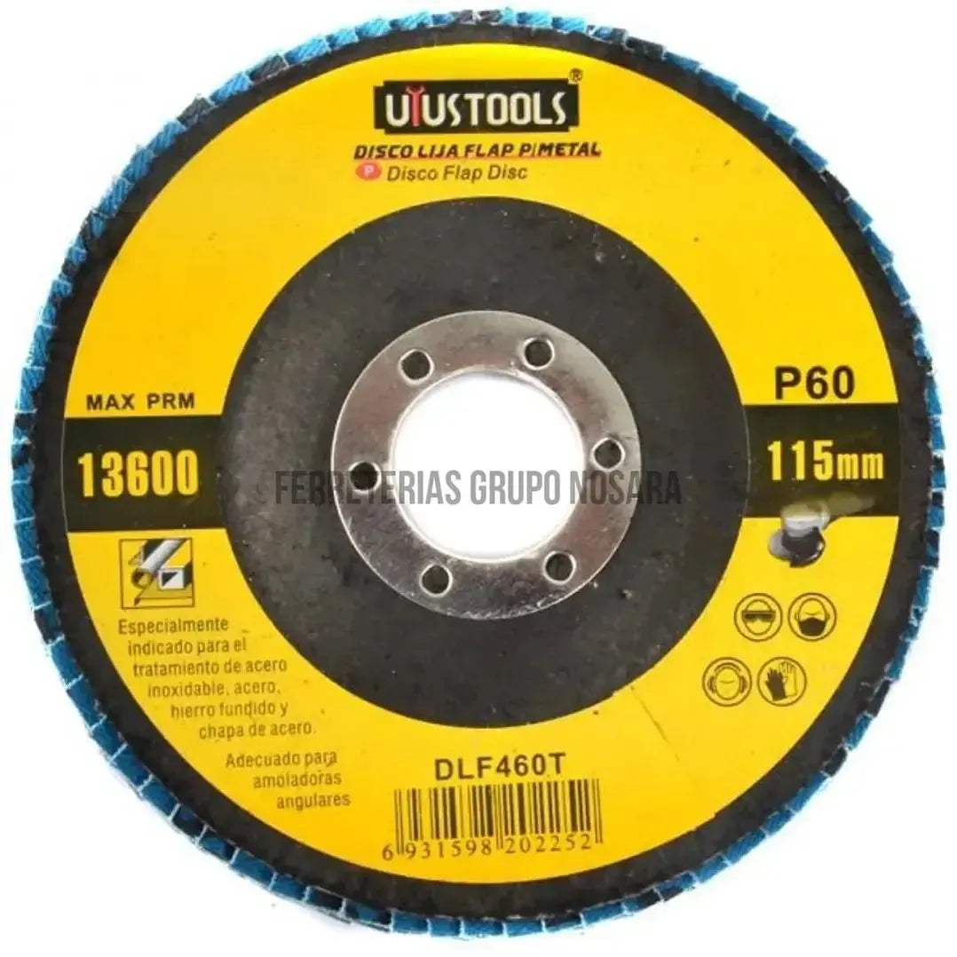 UYUSTOOLS DISCO FLAP 4-1/2 #60 DLF460T-