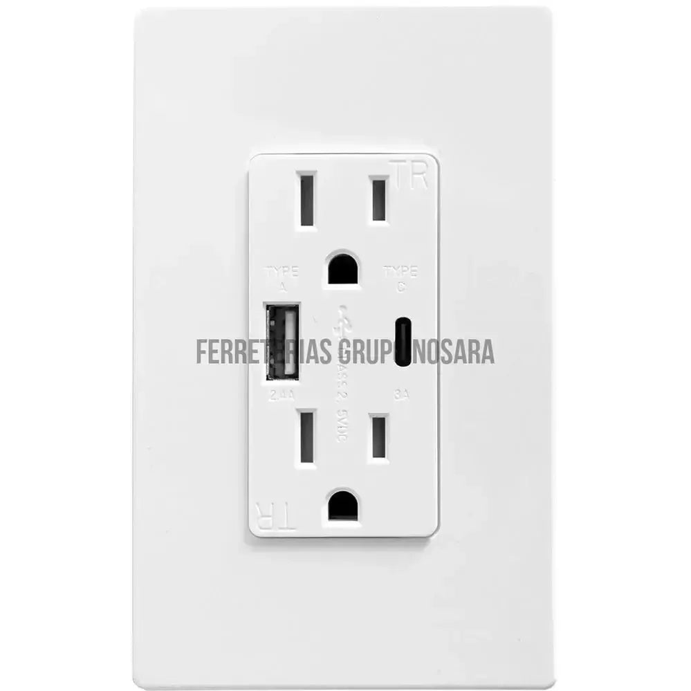 EAGLE TOMA TR C/USB 15A 120V #8054W BLAN-