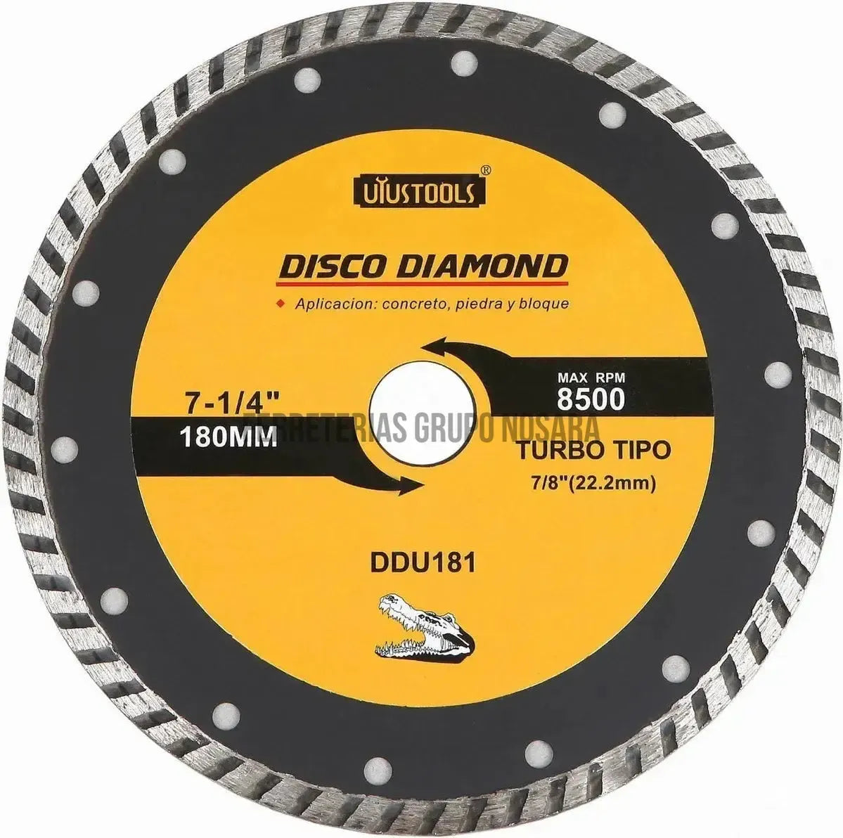 UYUSTOOLS DISCO DIAM TURBO 7" DDU181-