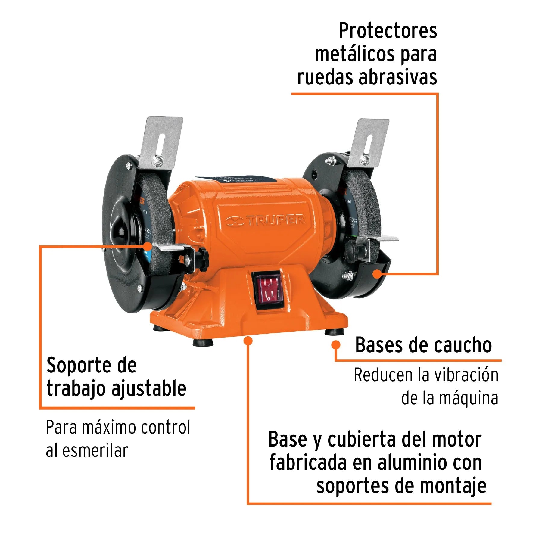 TRUPER ESMERIL DE BANCO 5" 1/4HP 12784