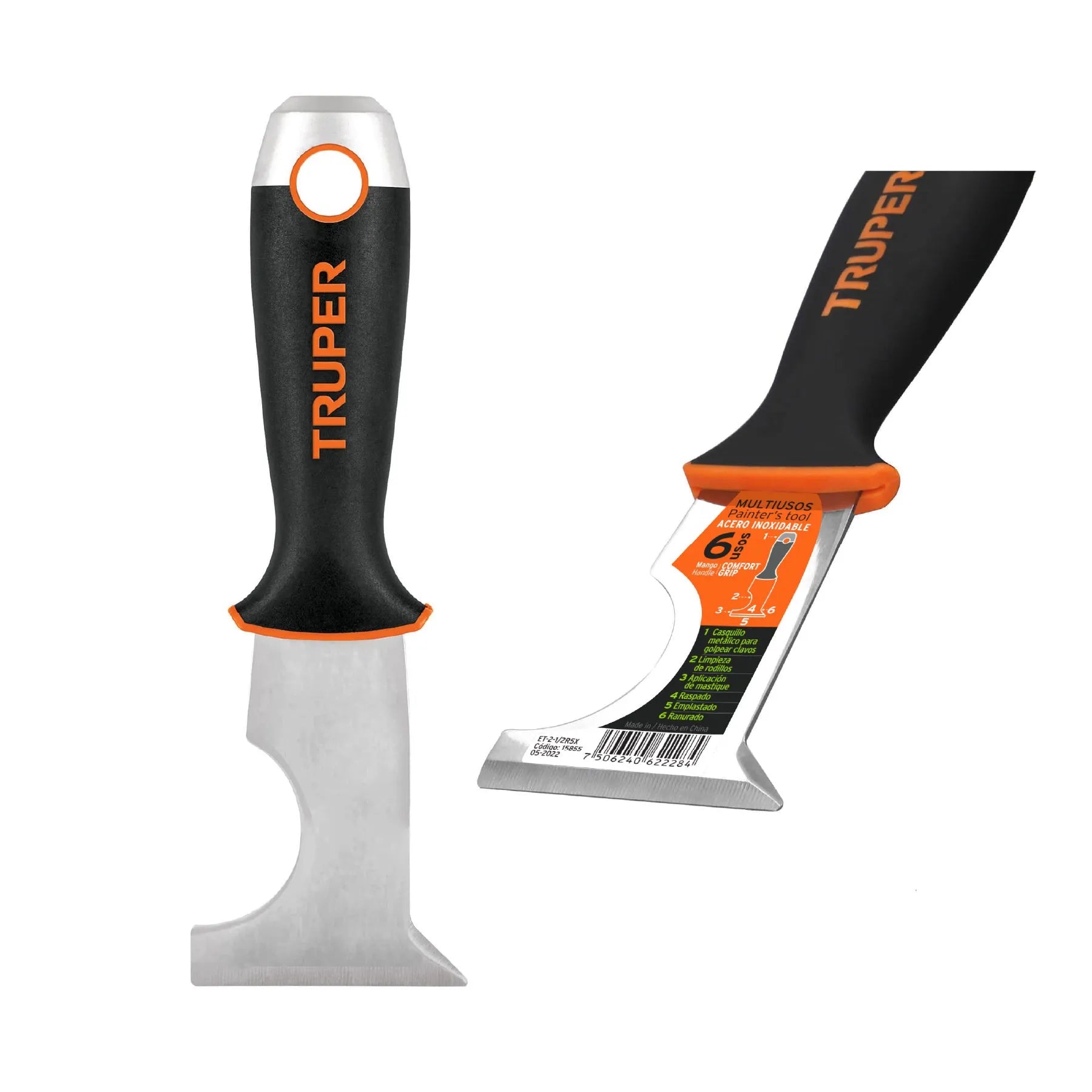 TRUPER ESPATULA 5 USOS INOX 2.1/2 15855