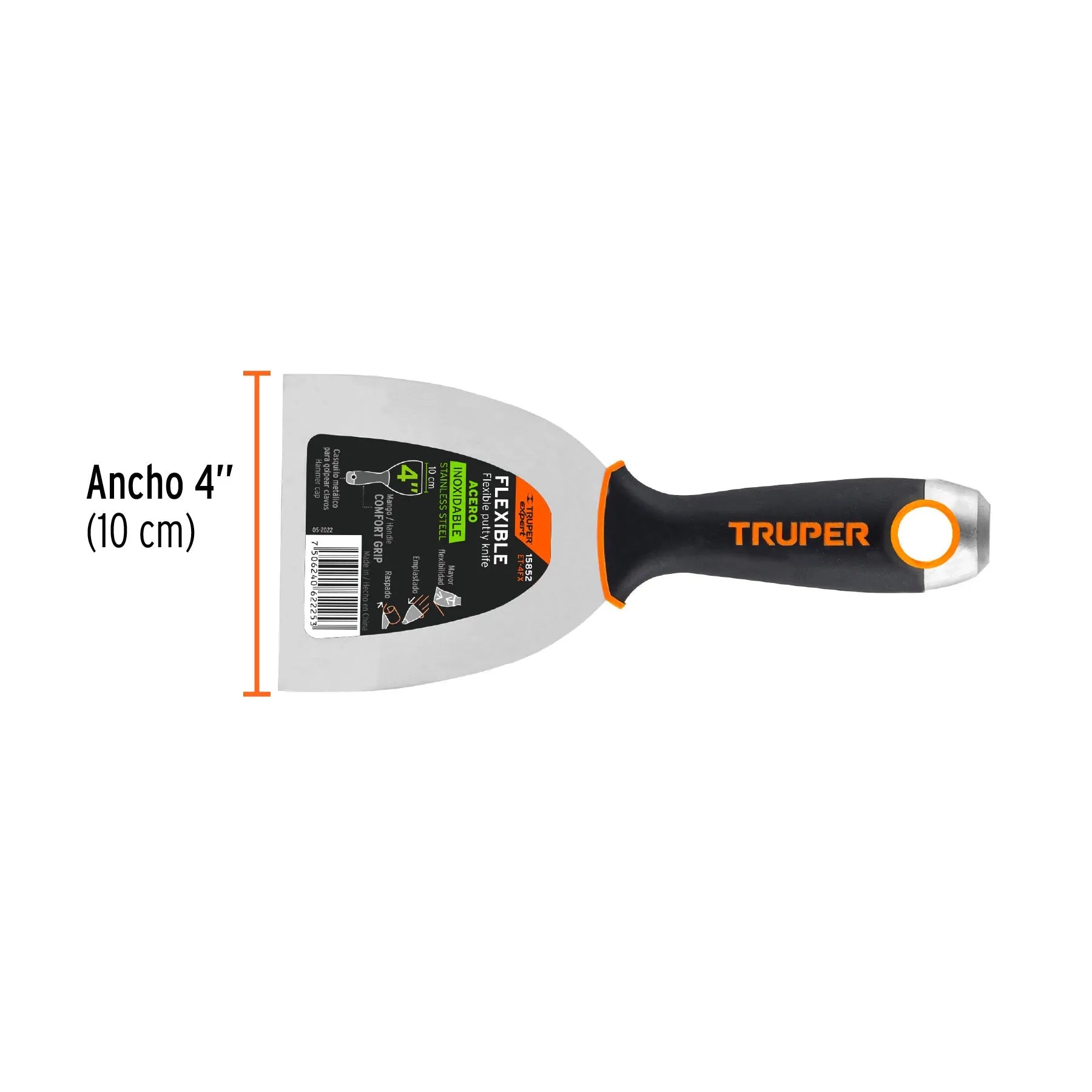 TRUPER ESPATULA FLEXIBLE 4" INOX 15852