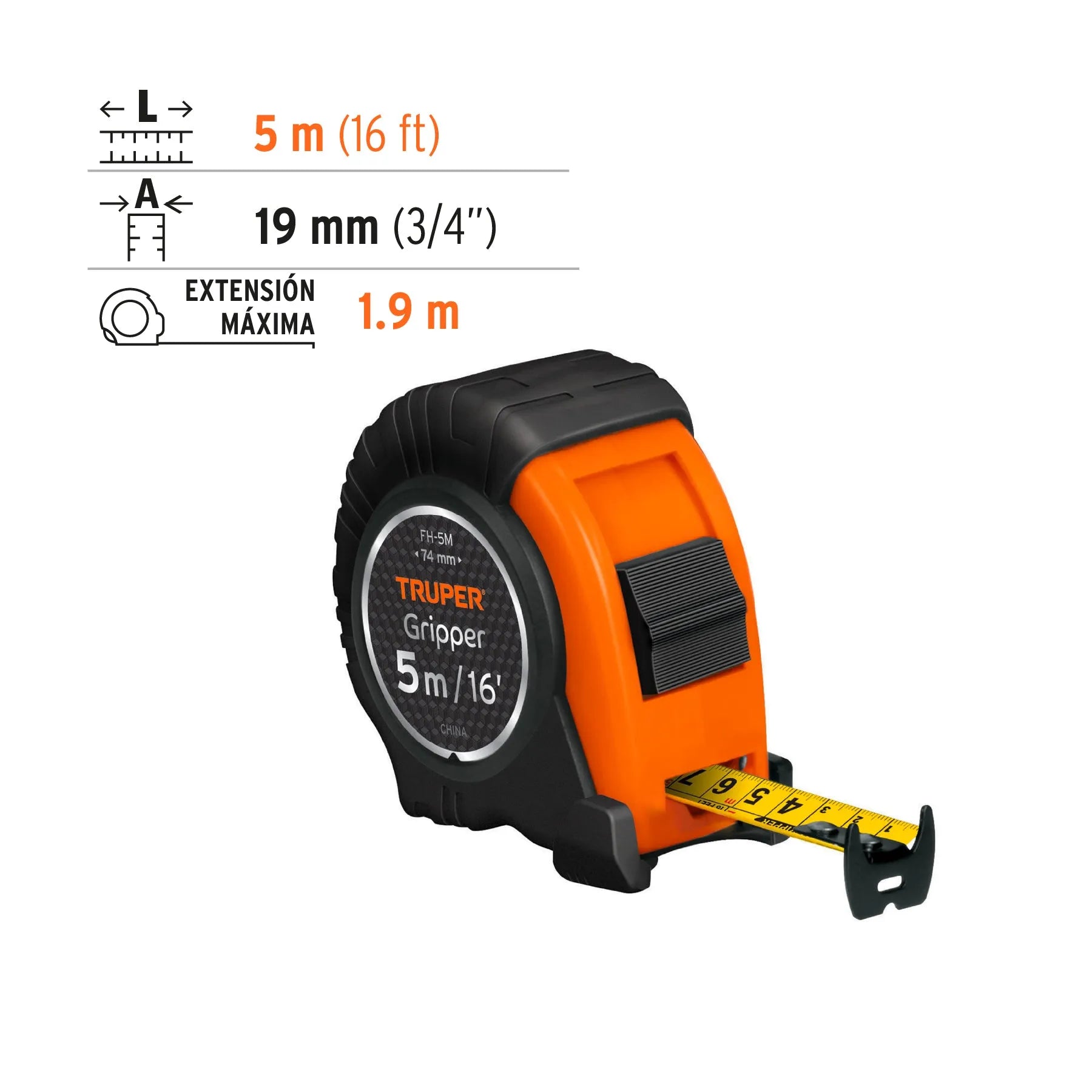 TRUPER CINTA C/IMPAC 5M FH-5M 14578