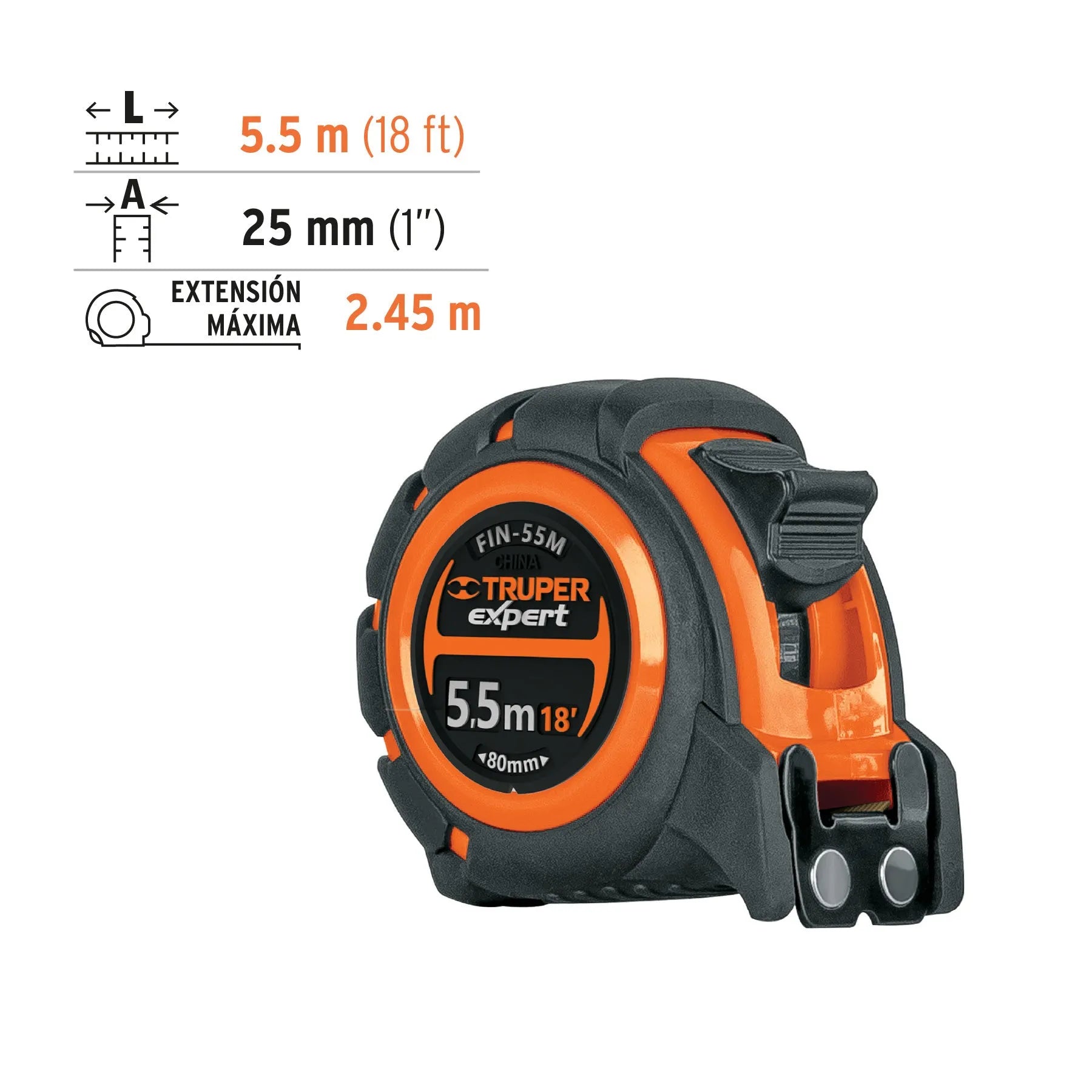 TRUPER CINTA METRICA IND 5MTX1" 12695