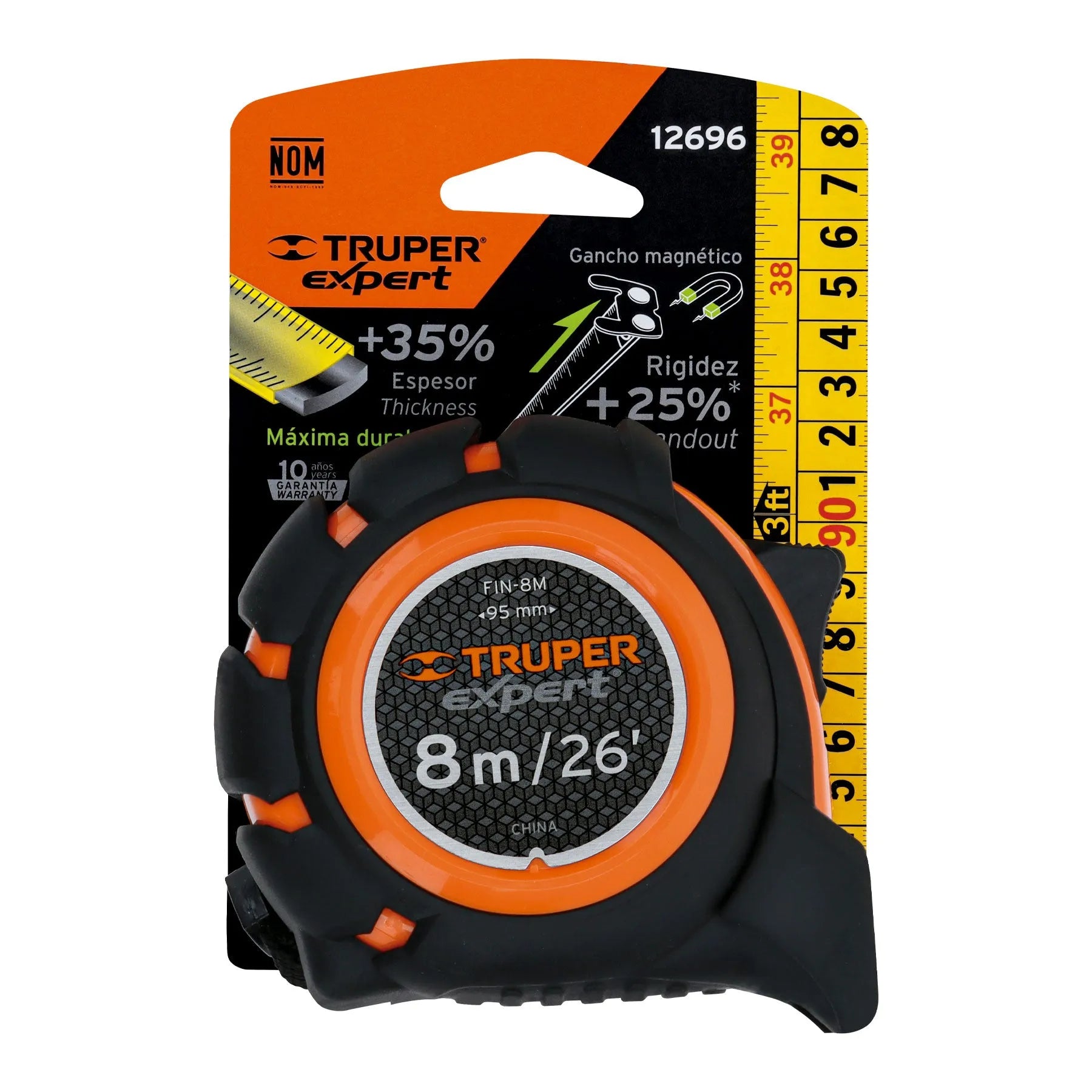TRUPER CINTA METRICA IND 8MTX1" 12696