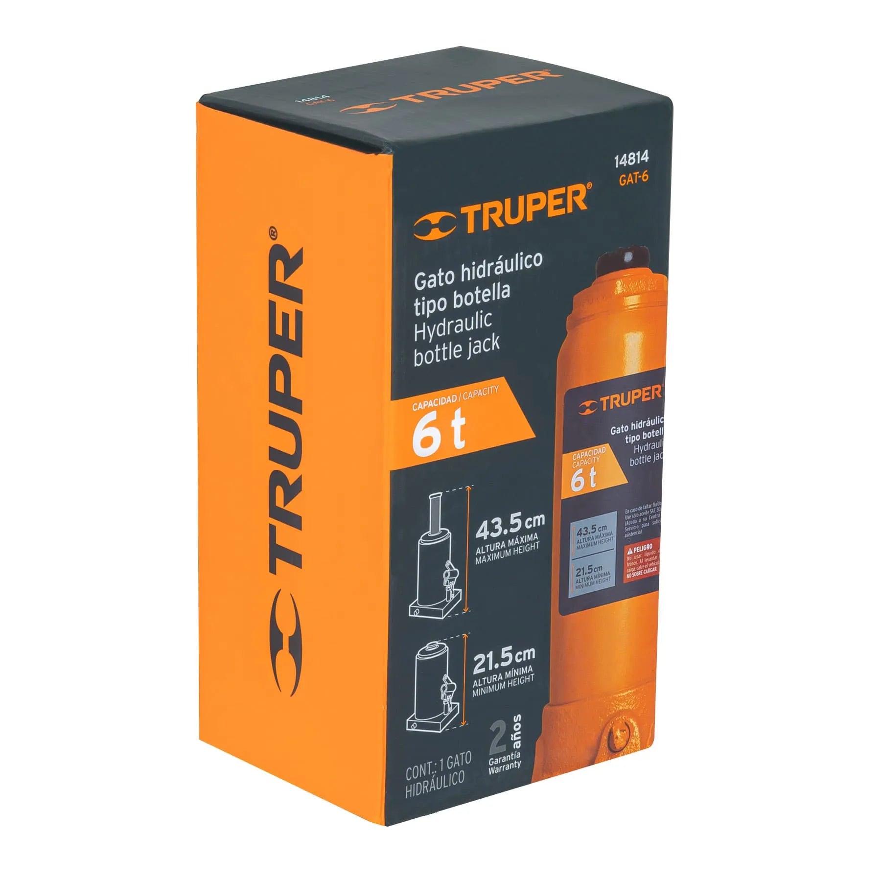 TRUPER GATA HIDRAU 6 TON T/BOTELLA 14814