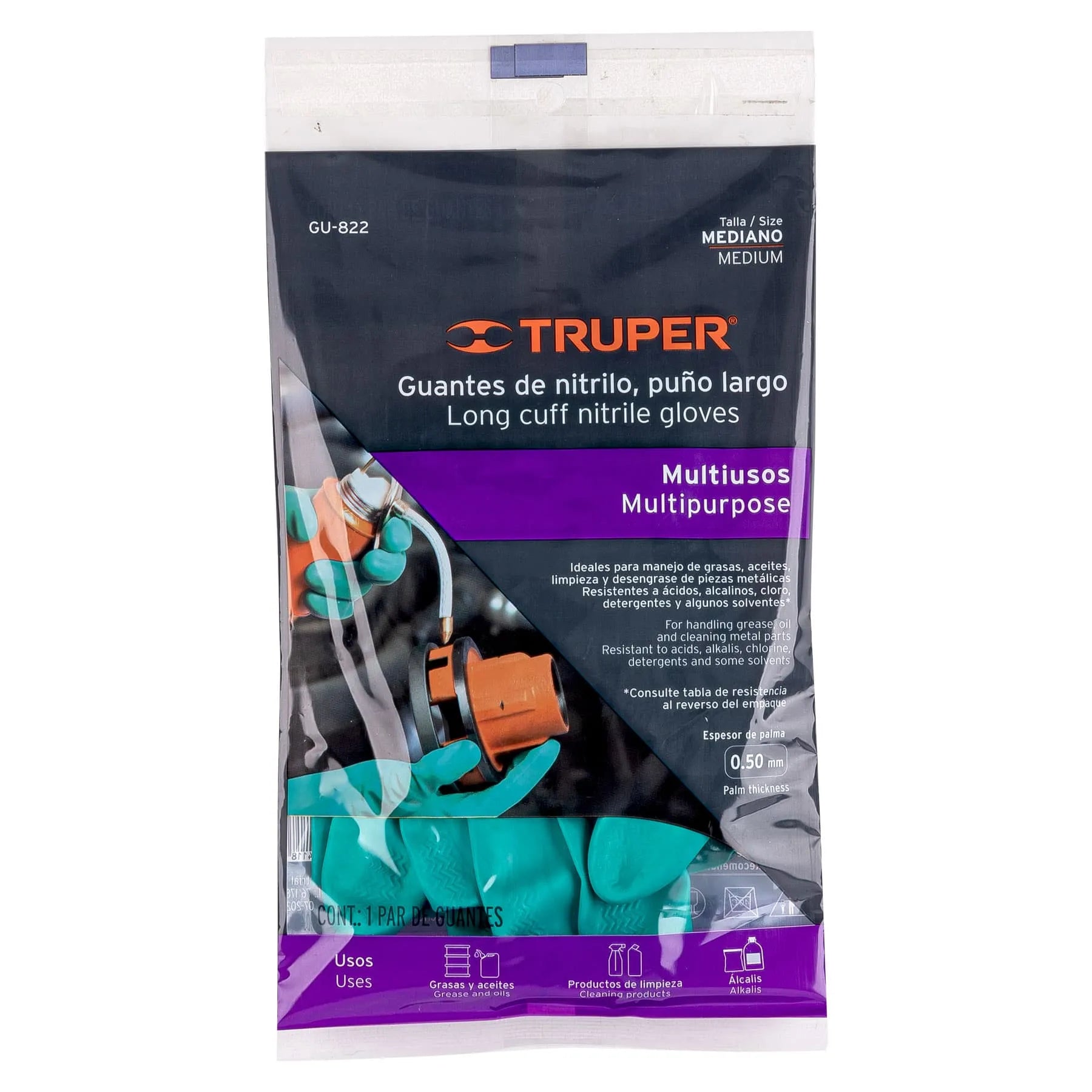 TRUPER GUANTE P/LIMPIEZA VERDE 15323