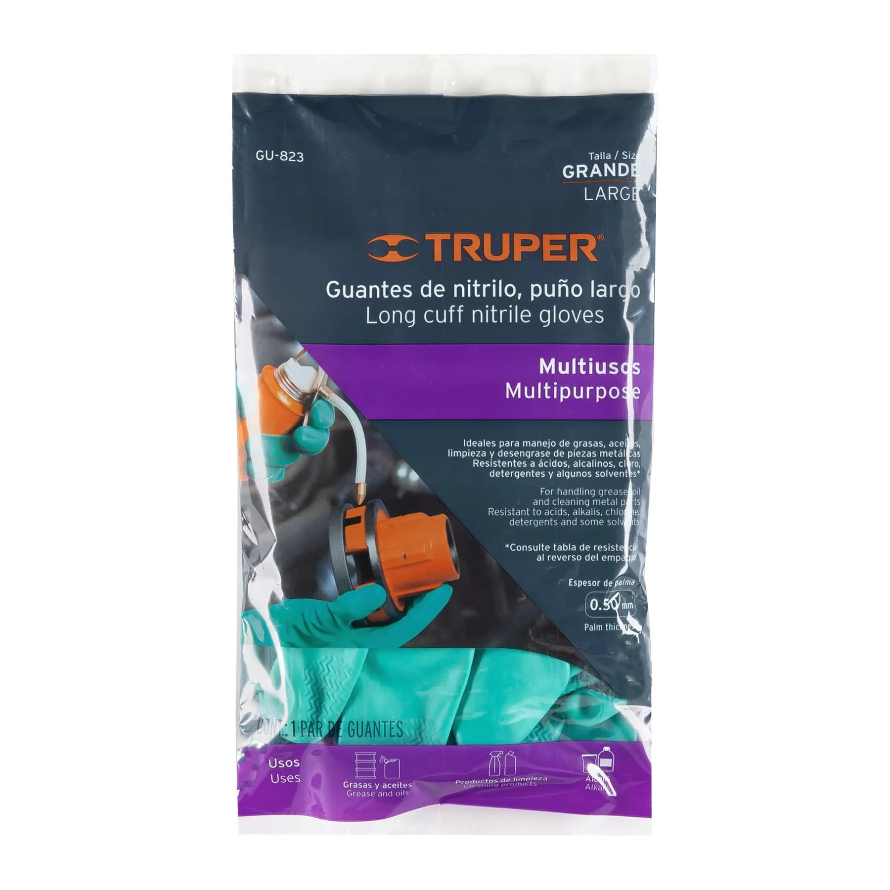 TRUPER GUANTE P/LIMPIEZA VERDE 15324