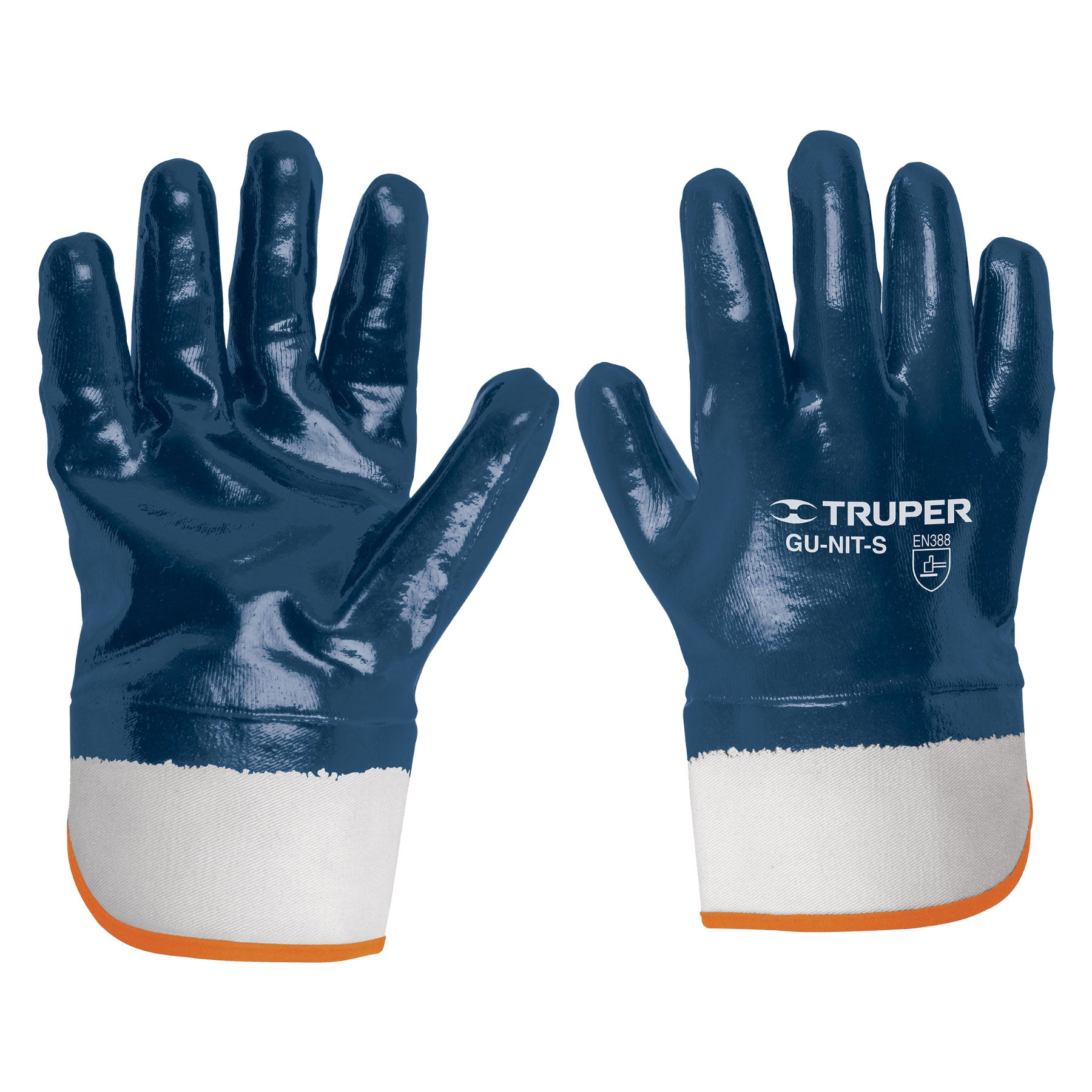 Truper / 15244 Knitted Cuff Nitrile Coated Cotton Gloves