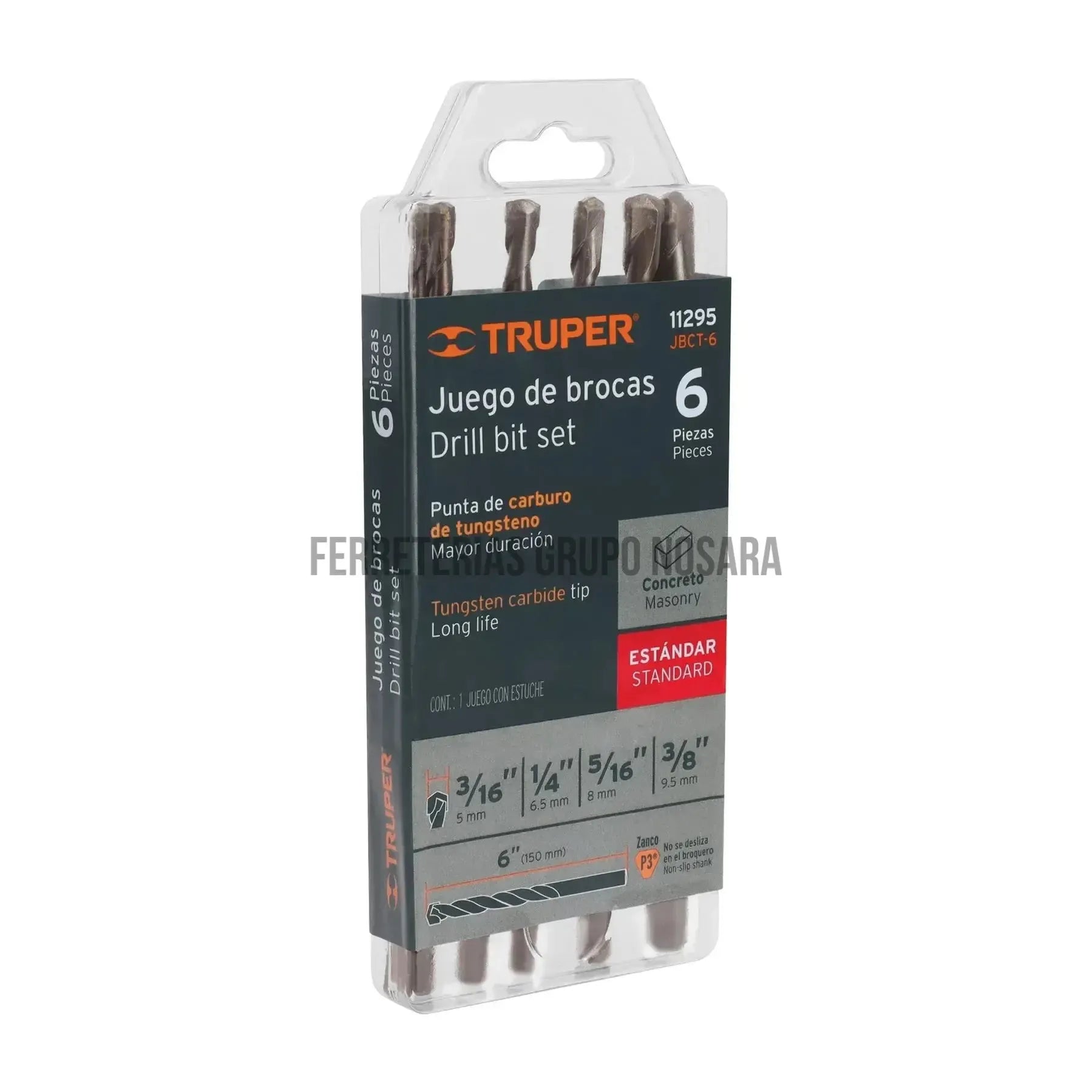 TRUPER JGO BROCAS P/CNCRETO 6PZS 11295-