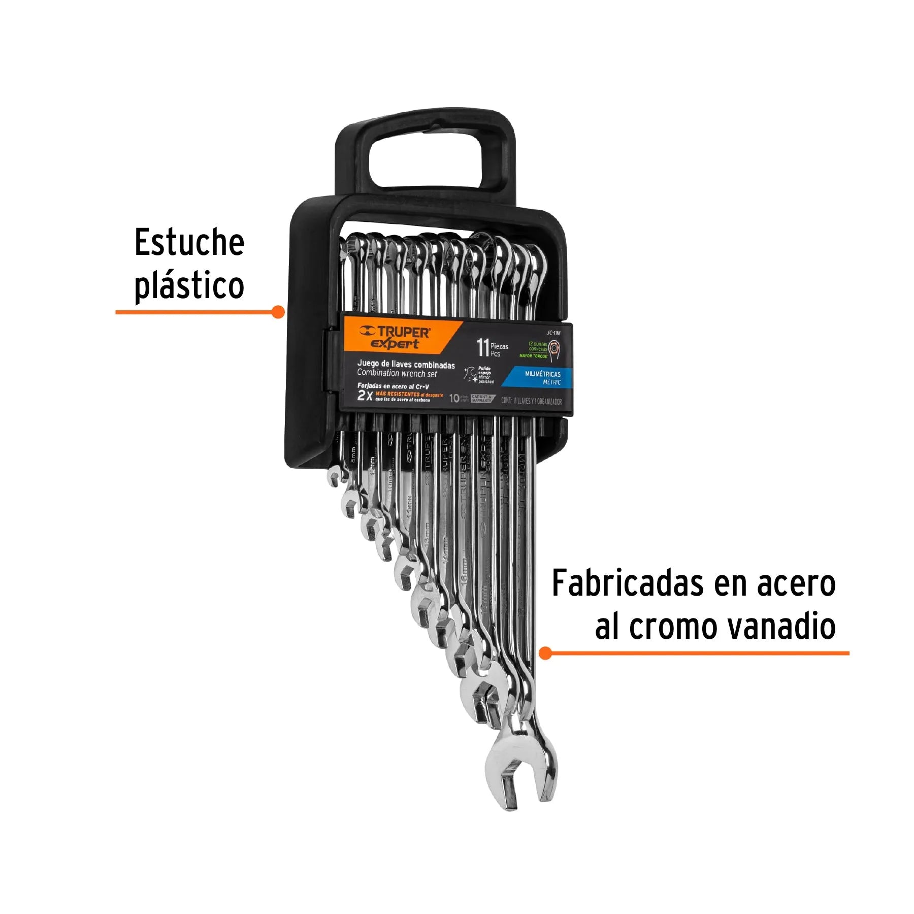 TRUPER JGO LLAVE COROFIJA 11PZS #15778