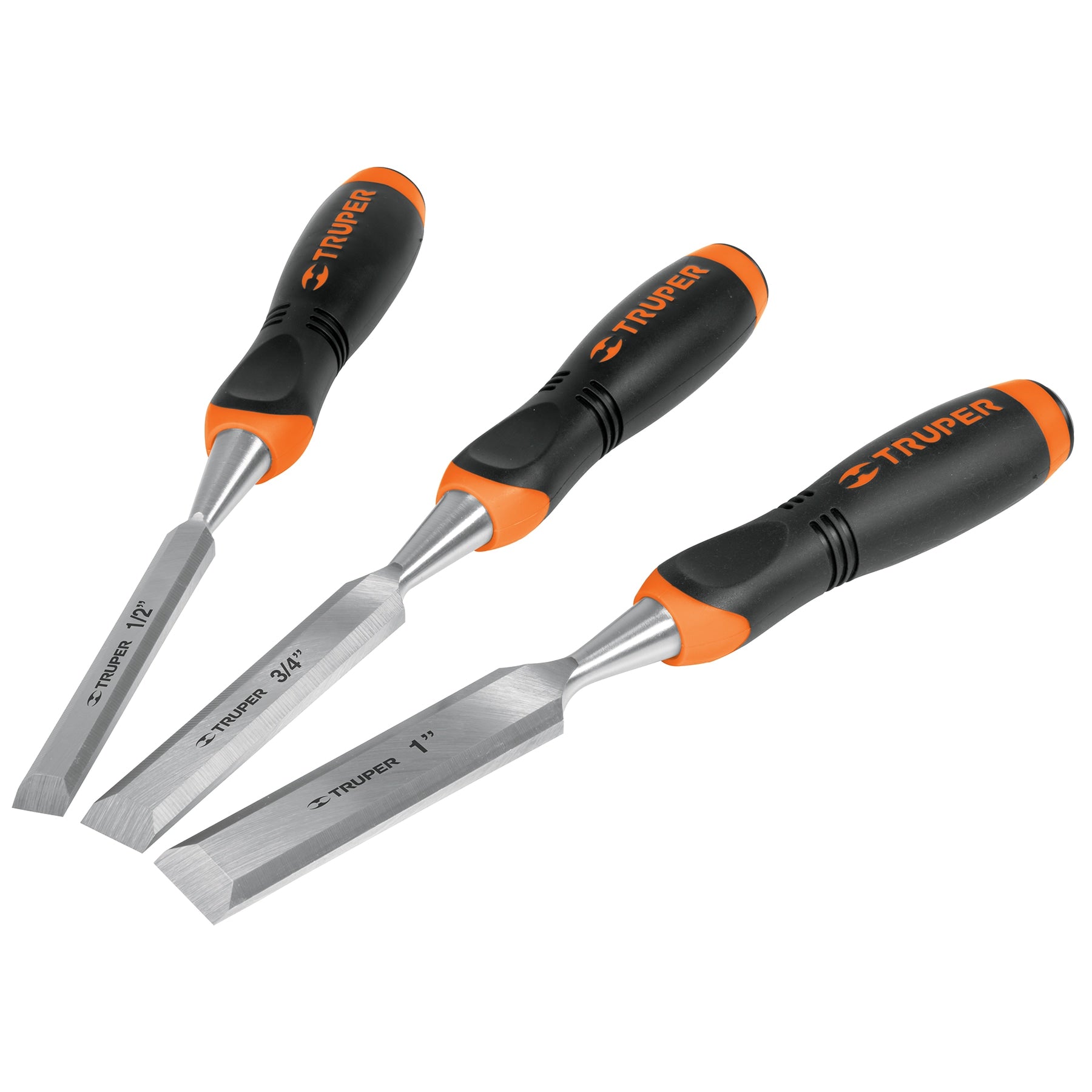 Set of 3 Comfort Grip handle chisels, Truper / 17759