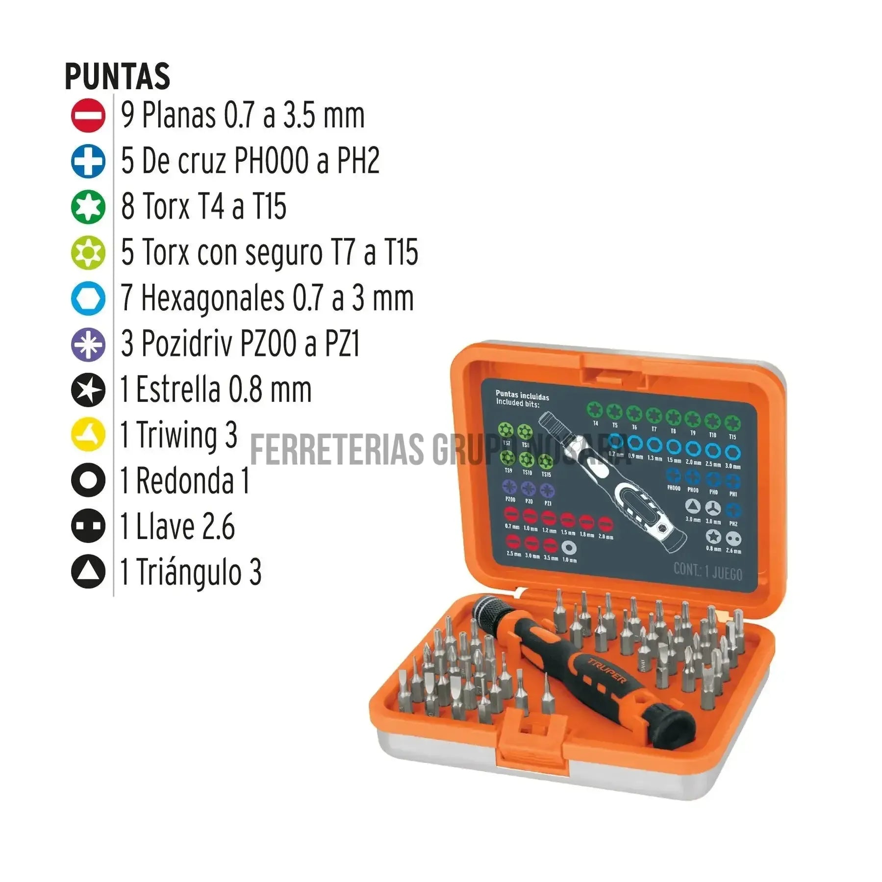TRUPER JGO DESAT/JOYERO 43PZ 14163-