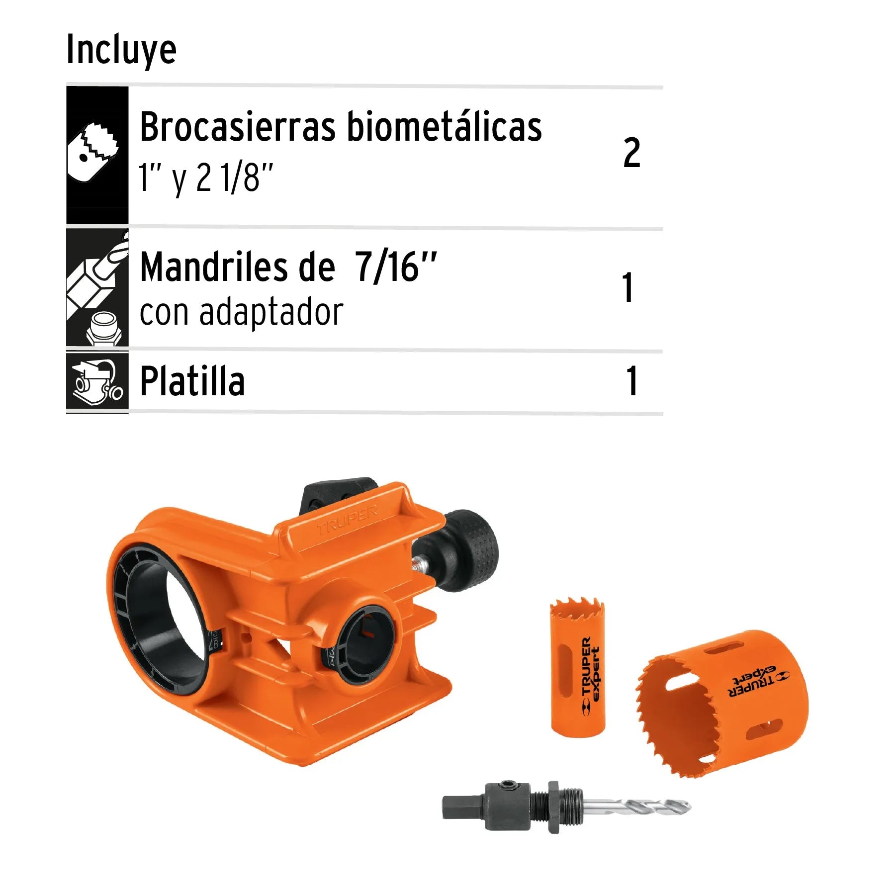 TRUPER JGO P/INSTALA CERRADURA 4PZ 11877