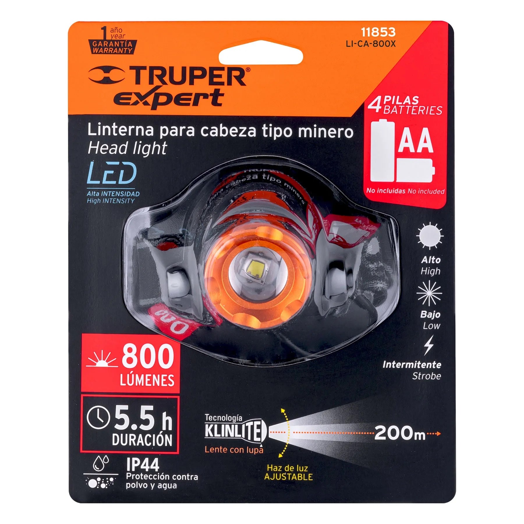 TRUPER LINTERNA P/CABEZA LED 800L 11853