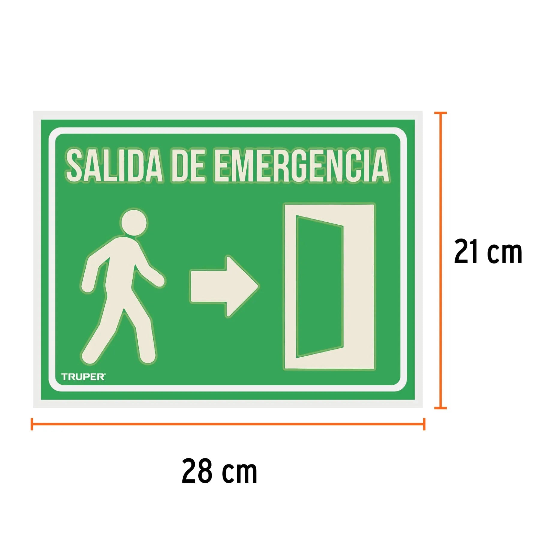 TRUPER ROTULO SALIDA DE ERMEGENCIA 18348