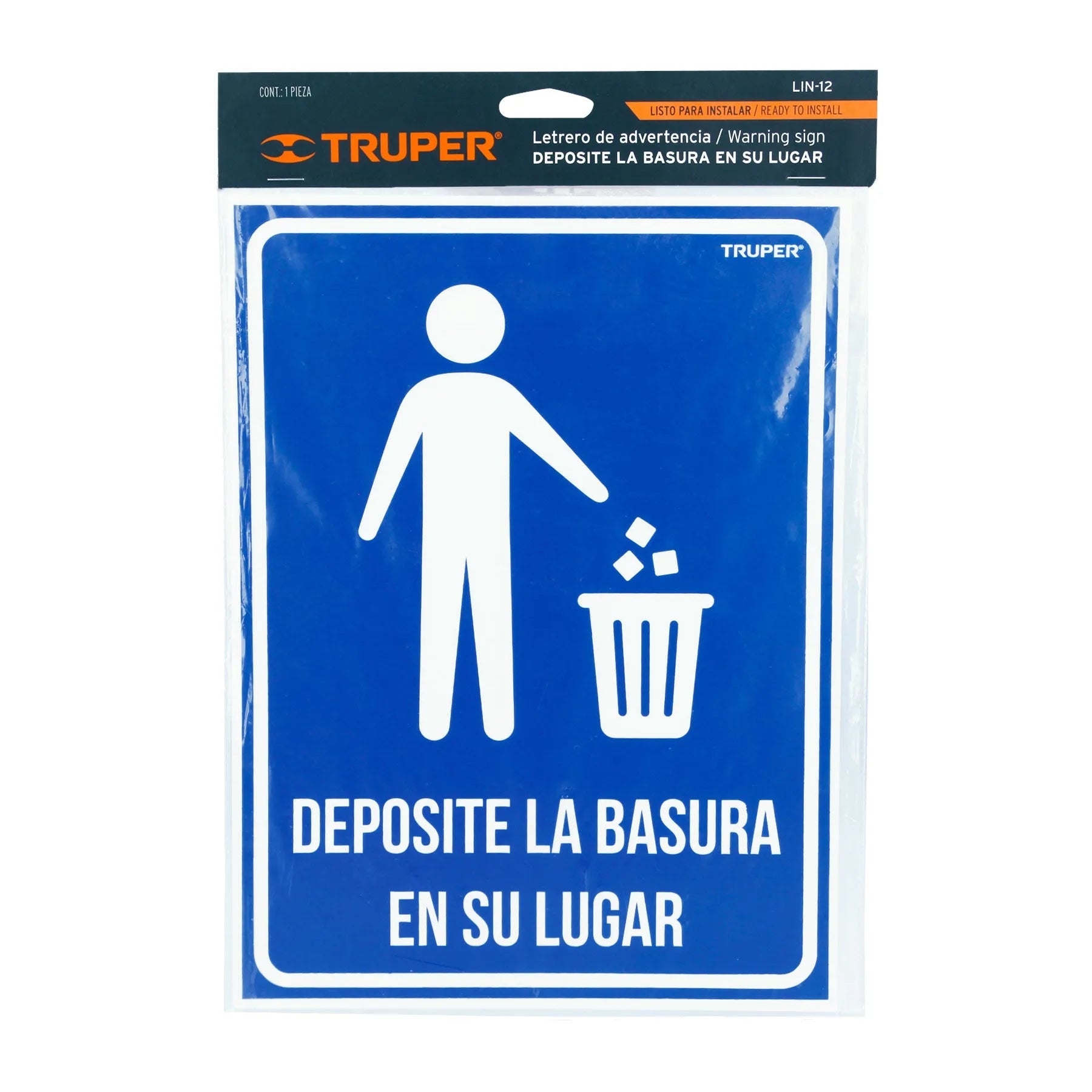 TRUPER ROTULO BASURA EN LUGAR 18529
