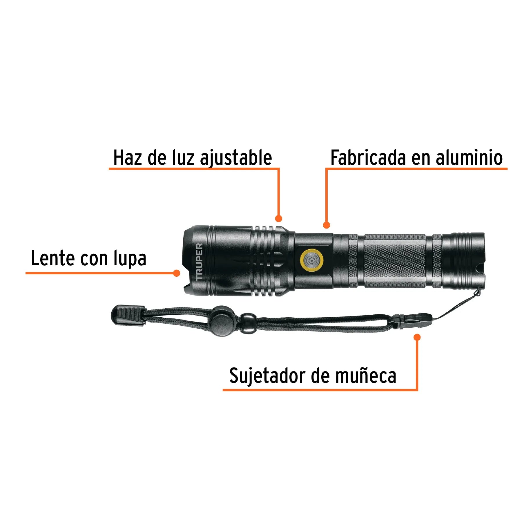 TRUPER LINTERNA RECARG LED 1200LM 103100