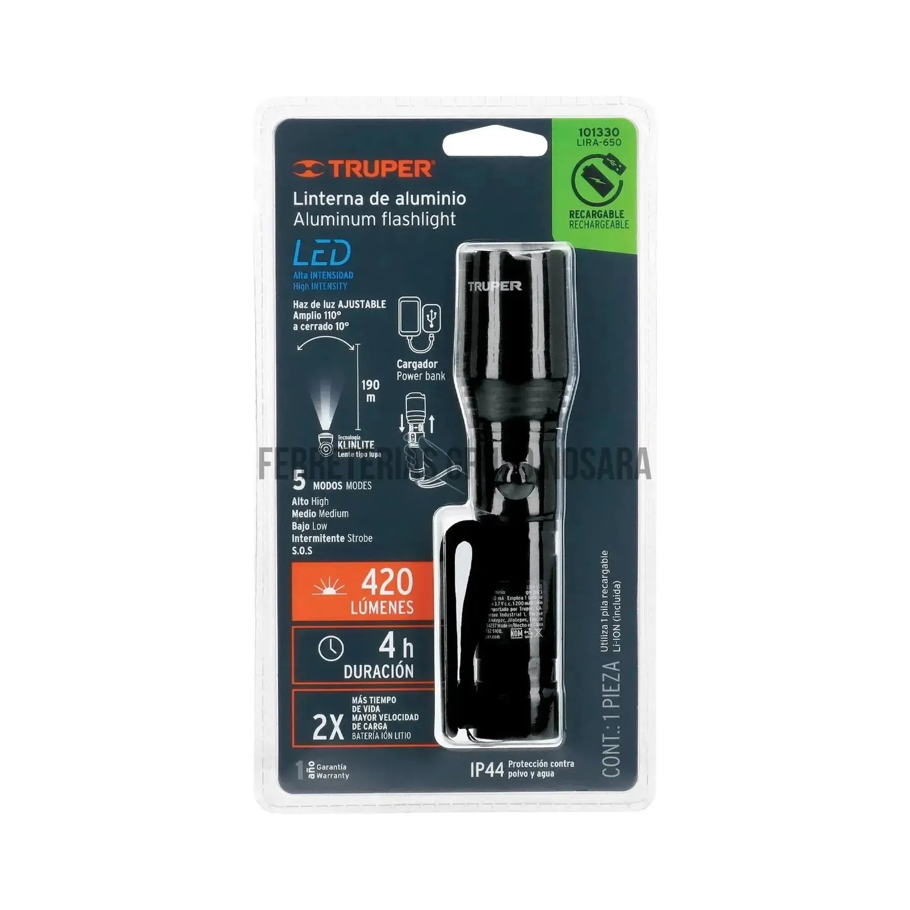 TRUPER LINTERNA REC 650L LIRA-650 101330-
