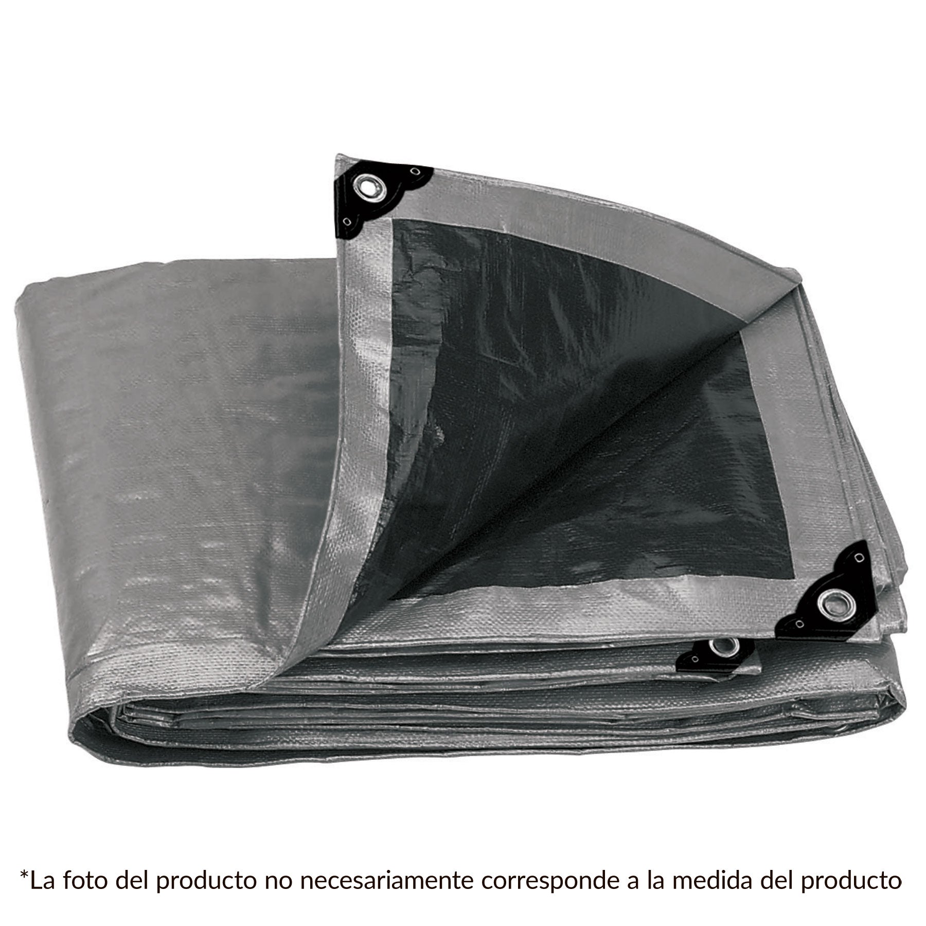 Reinforced gray tarpaulin 3 x 6 m, Truper / 10772